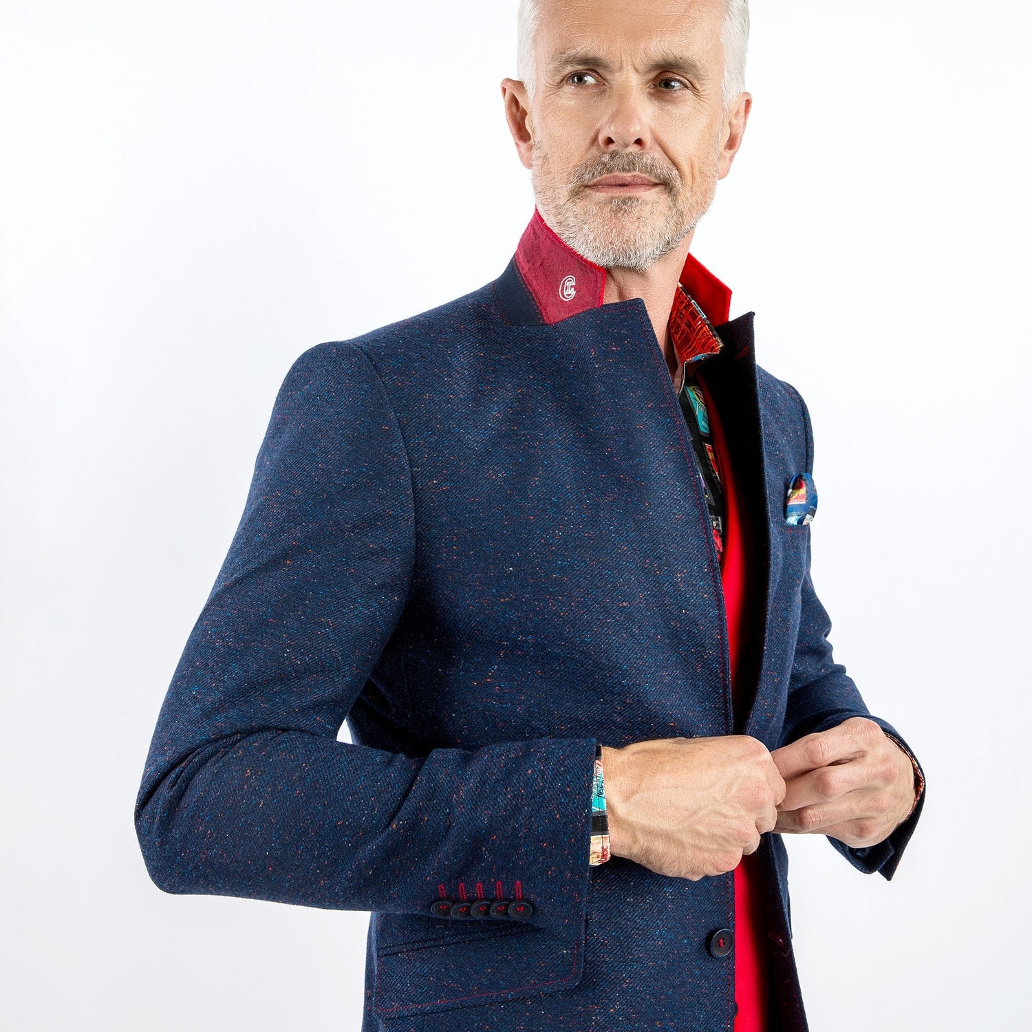 THE CREATIVE CONTRAST COAT - Premium Men's Patterned Shirt by Claudio Lugli | Bold Design, Tailored Fit, Best Printed Shirts