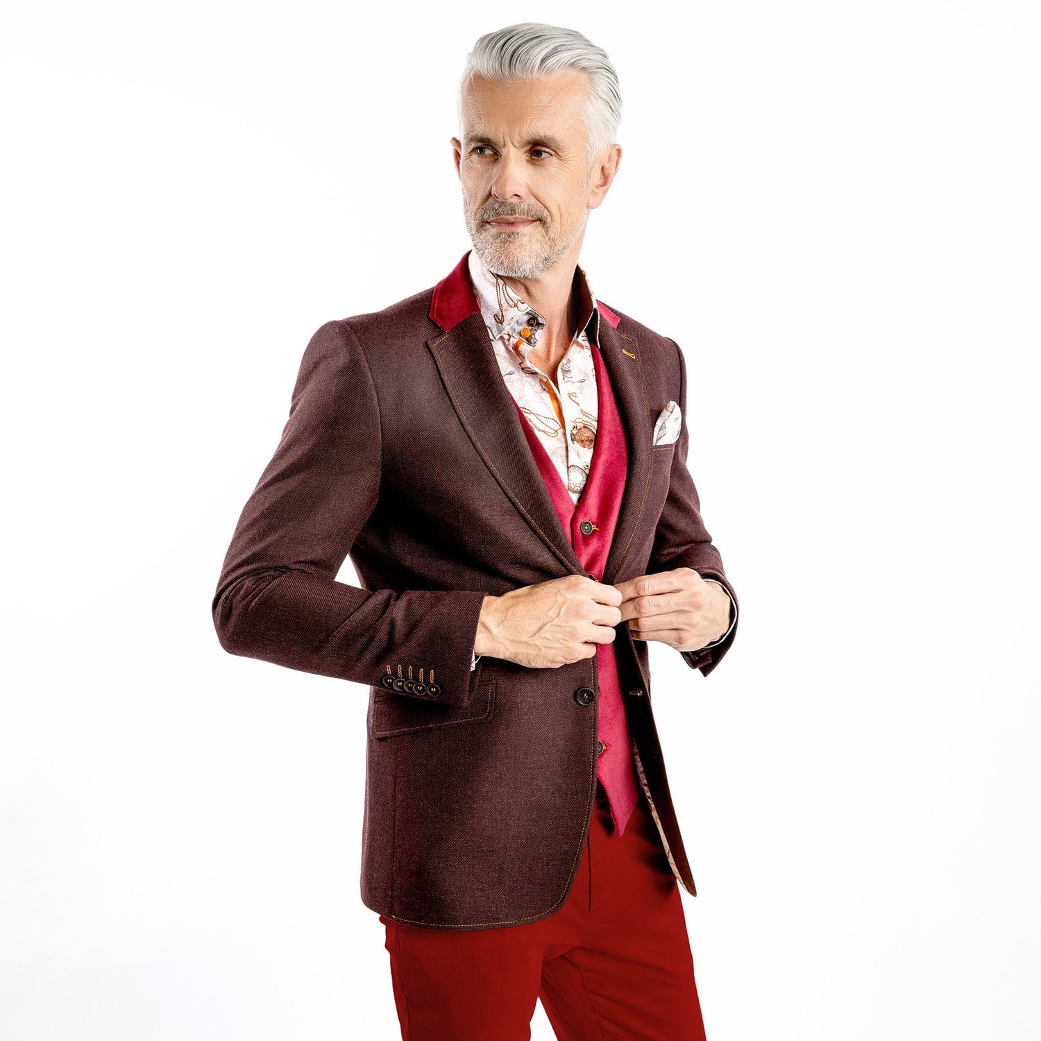 THE CREATIVE CONTRAST COAT - Premium Men's Patterned Shirt by Claudio Lugli | Bold Design, Tailored Fit, Best Printed Shirts