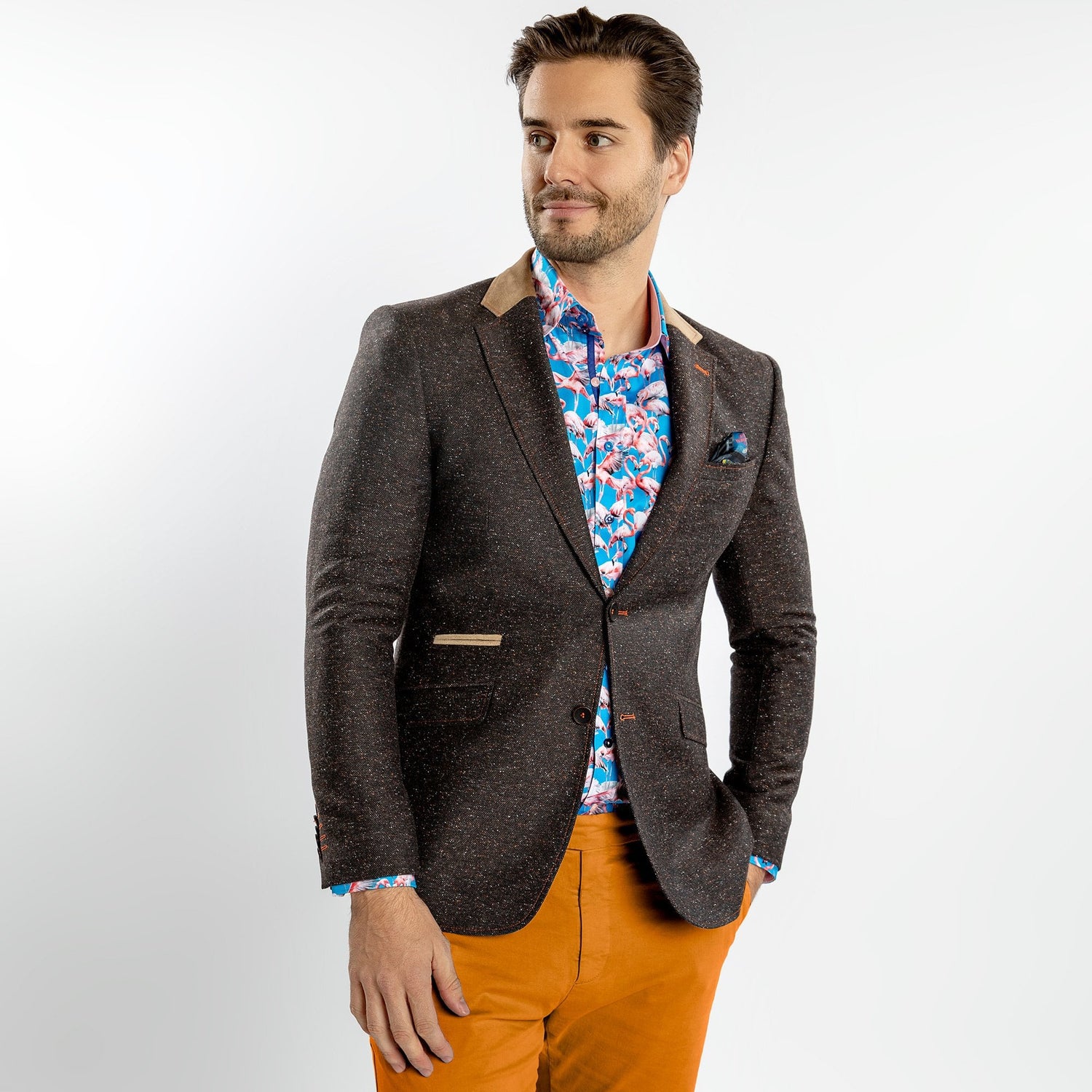 THE CREATIVE CONTRAST COAT - Premium Men's Patterned Shirt by Claudio Lugli | Bold Design, Tailored Fit, Best Printed Shirts