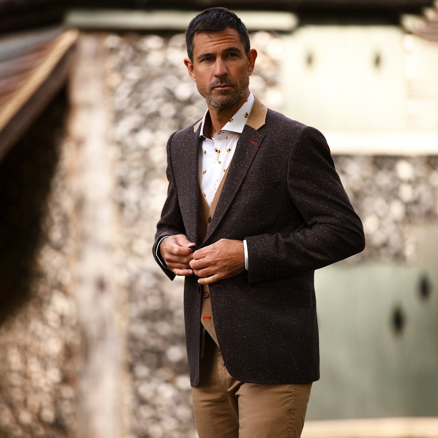 THE CREATIVE CONTRAST COAT - Premium Men's Patterned Shirt by Claudio Lugli | Bold Design, Tailored Fit, Best Printed Shirts