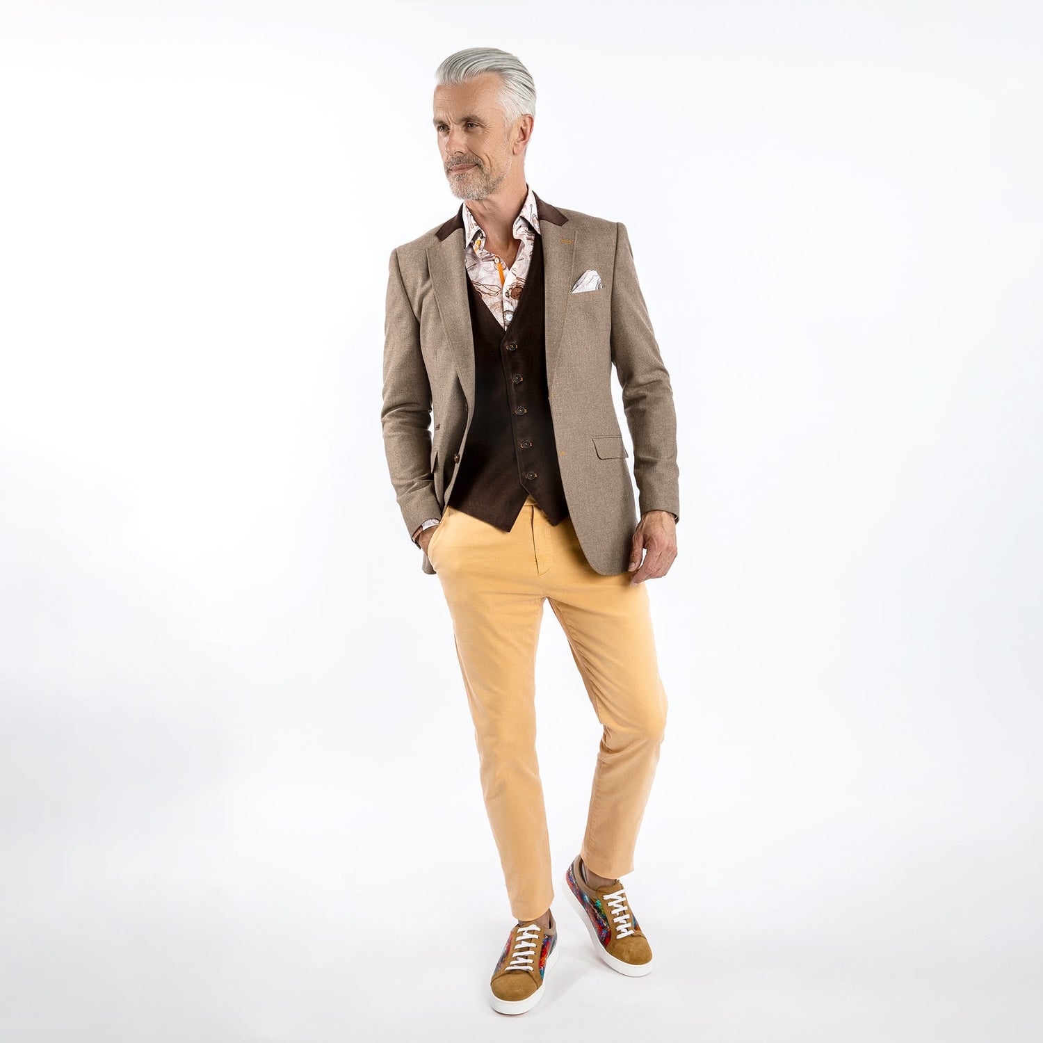 THE CREATIVE CONTRAST COAT - Premium Men's Patterned Shirt by Claudio Lugli | Bold Design, Tailored Fit, Best Printed Shirts