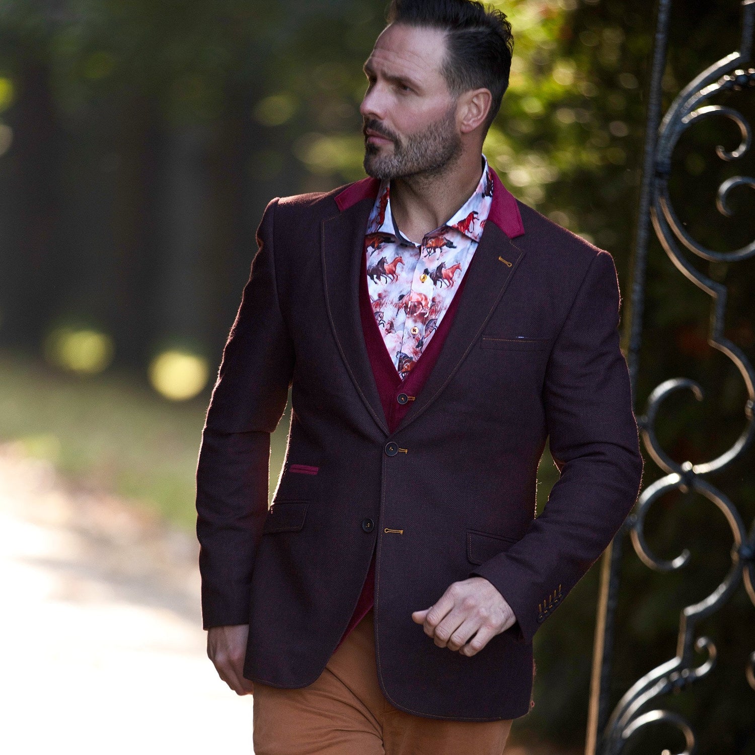 THE CREATIVE CONTRAST COAT - Premium Men's Patterned Shirt by Claudio Lugli | Bold Design, Tailored Fit, Best Printed Shirts