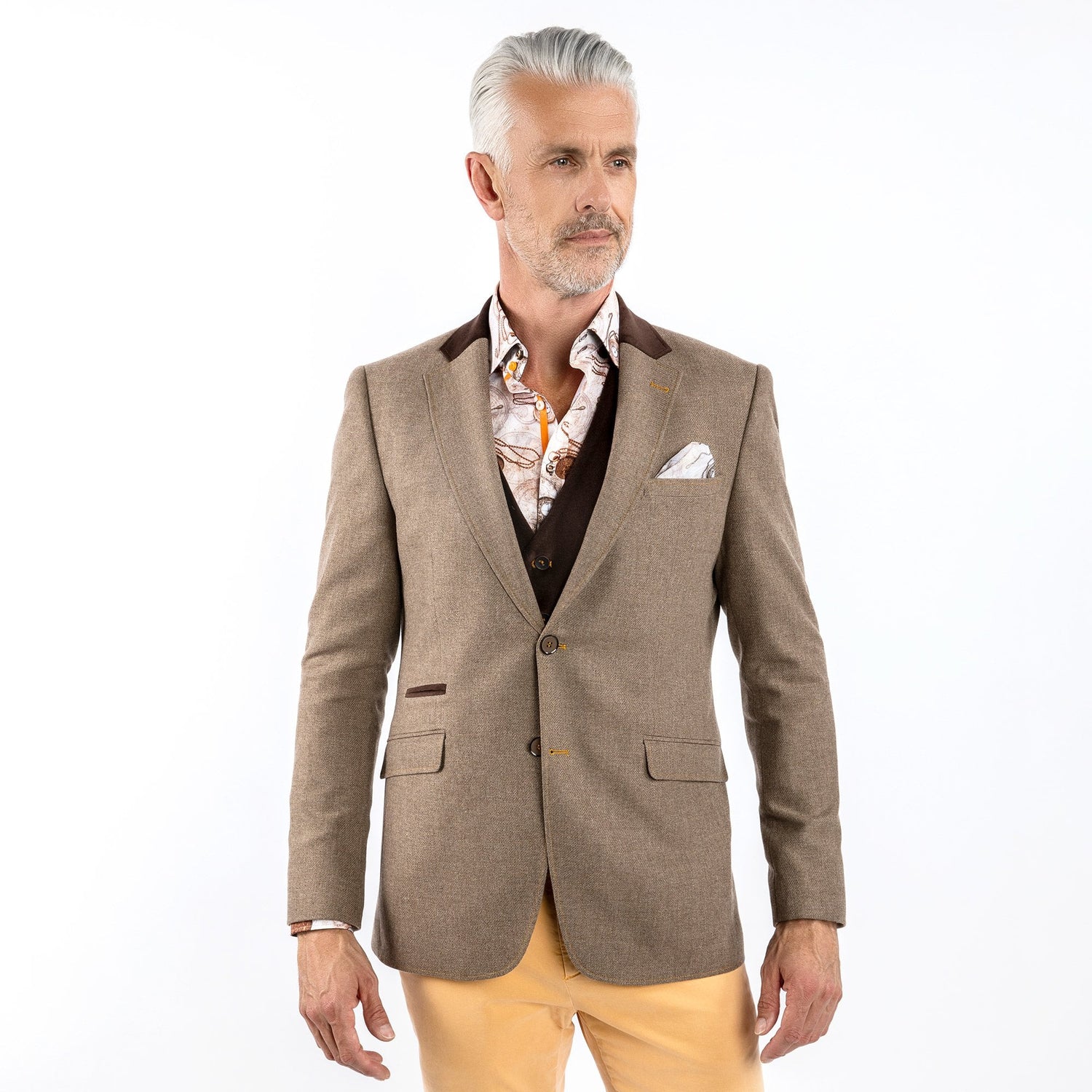 THE CREATIVE CONTRAST COAT - Premium Men's Patterned Shirt by Claudio Lugli | Bold Design, Tailored Fit, Best Printed Shirts