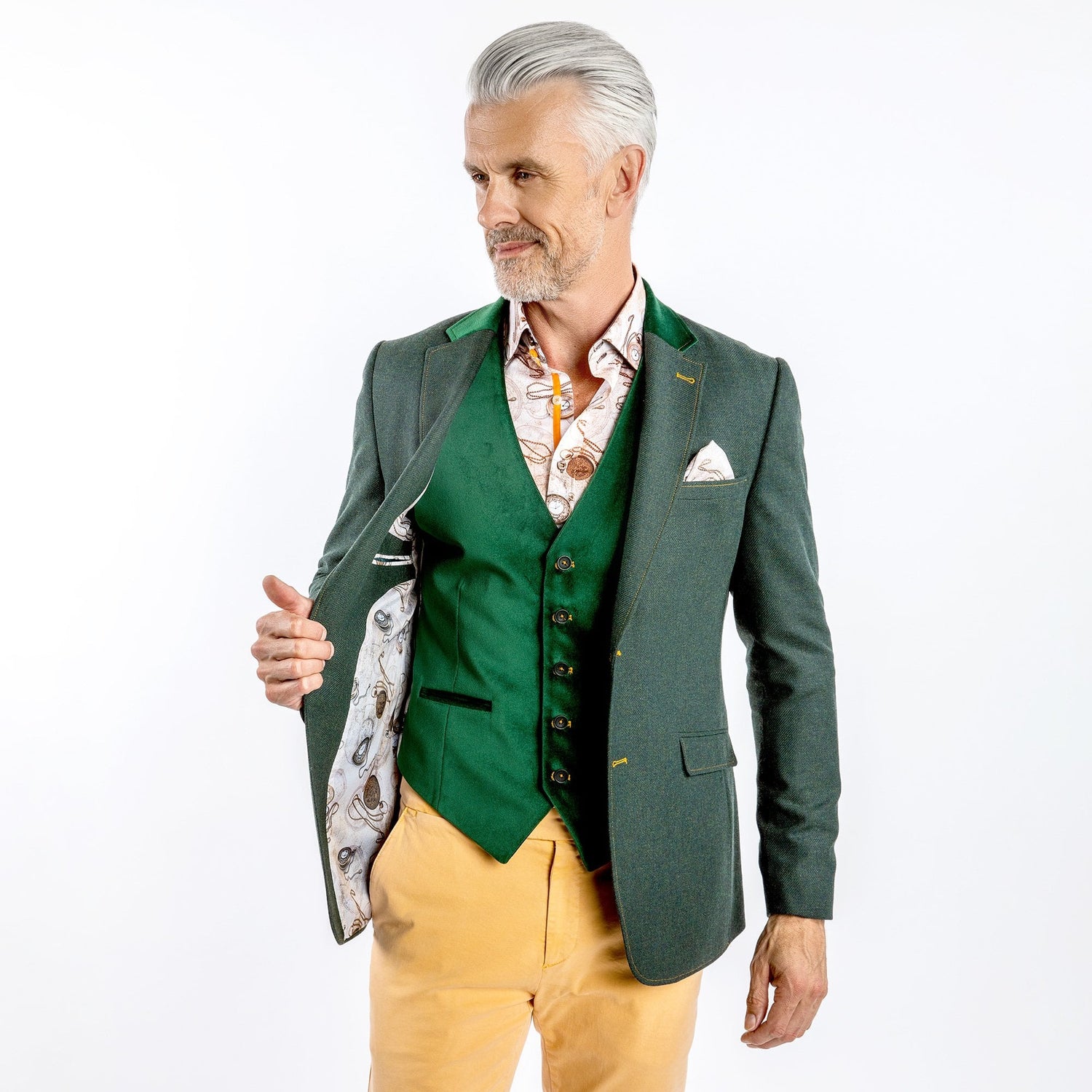 THE CREATIVE CONTRAST COAT - Premium Men's Patterned Shirt by Claudio Lugli | Bold Design, Tailored Fit, Best Printed Shirts