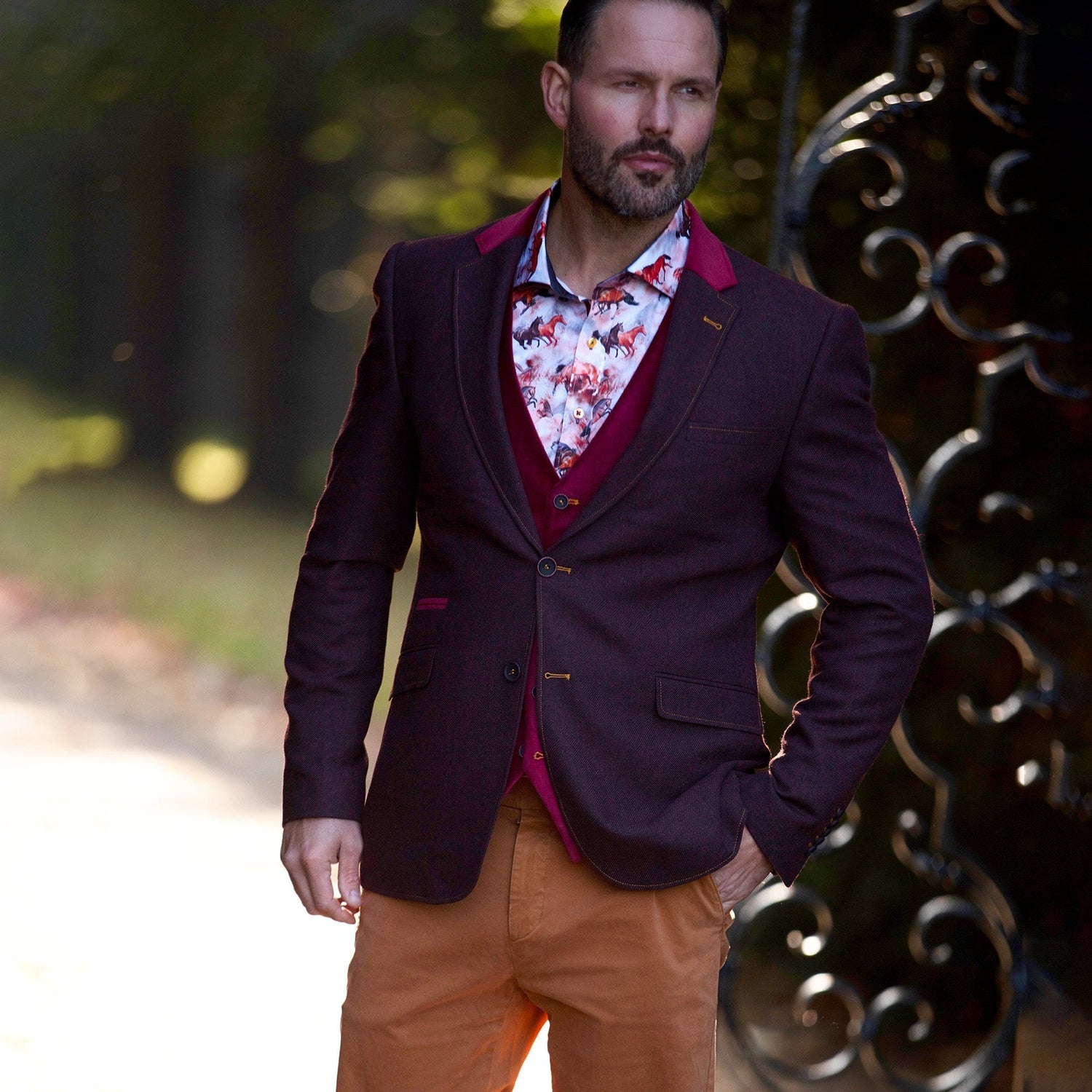 THE CREATIVE CONTRAST COAT - Premium Men's Patterned Shirt by Claudio Lugli | Bold Design, Tailored Fit, Best Printed Shirts