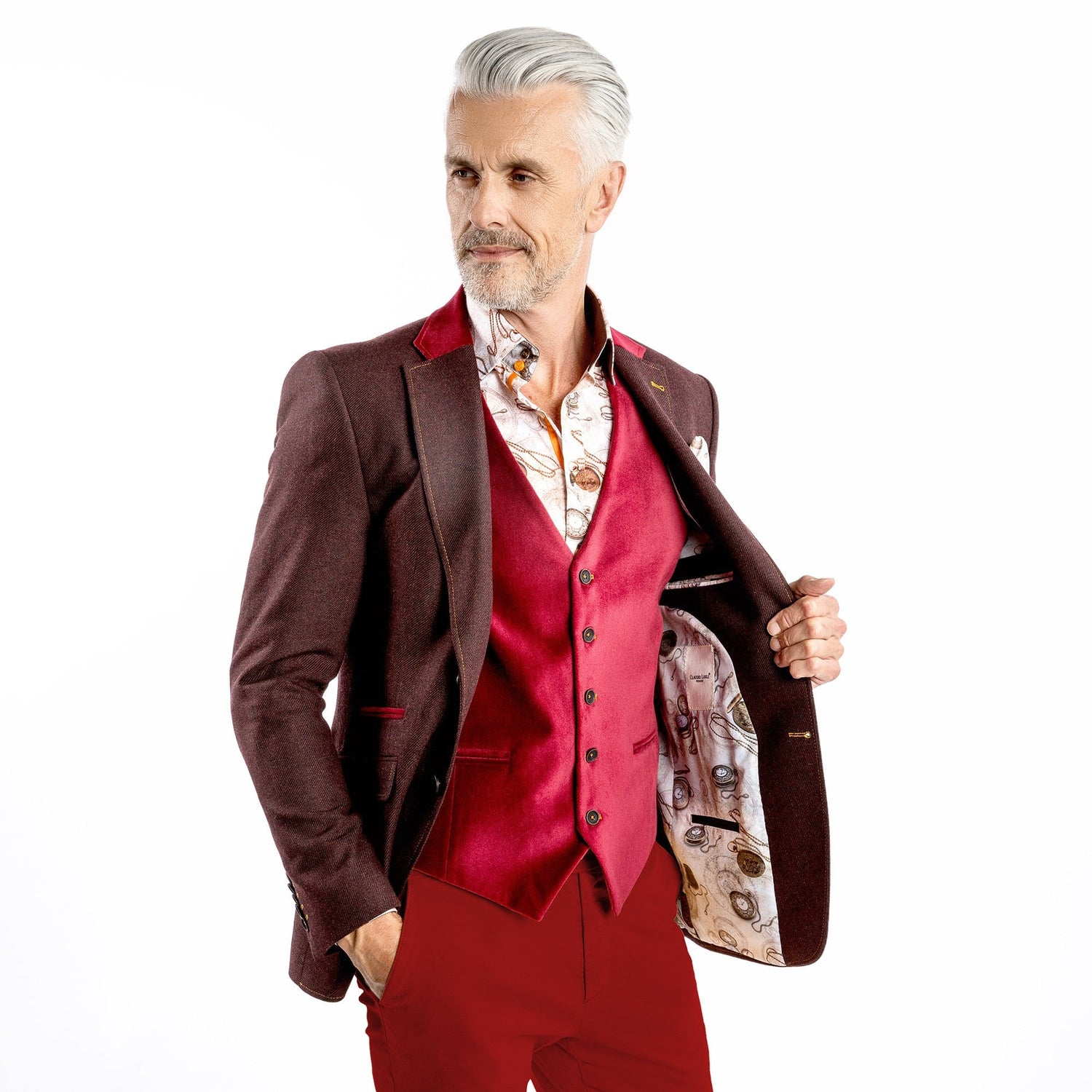 THE CREATIVE CONTRAST COAT - Premium Men's Patterned Shirt by Claudio Lugli | Bold Design, Tailored Fit, Best Printed Shirts