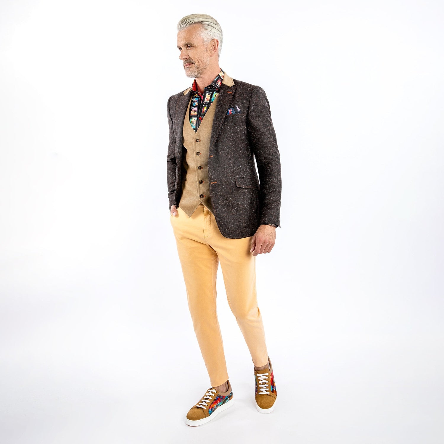 THE CREATIVE CONTRAST COAT - Premium Men's Patterned Shirt by Claudio Lugli | Bold Design, Tailored Fit, Best Printed Shirts