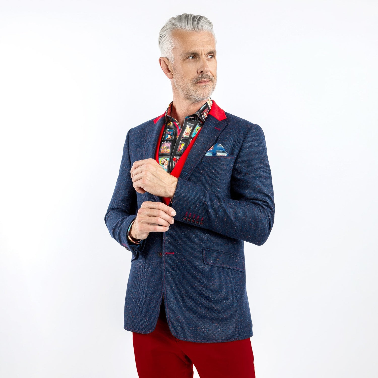 THE CREATIVE CONTRAST COAT - Premium Men's Patterned Shirt by Claudio Lugli | Bold Design, Tailored Fit, Best Printed Shirts