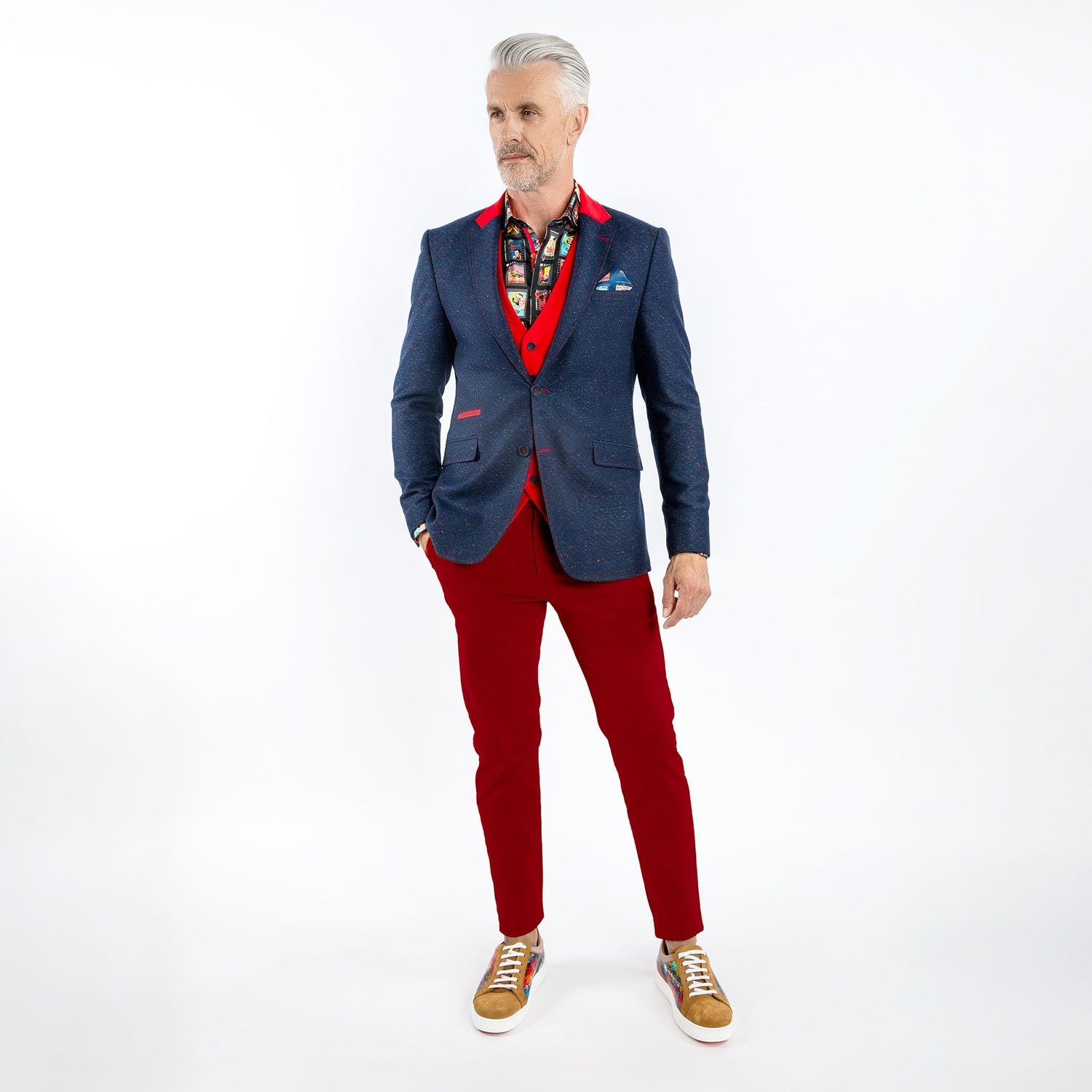 THE CREATIVE CONTRAST COAT - Premium Men's Patterned Shirt by Claudio Lugli | Bold Design, Tailored Fit, Best Printed Shirts