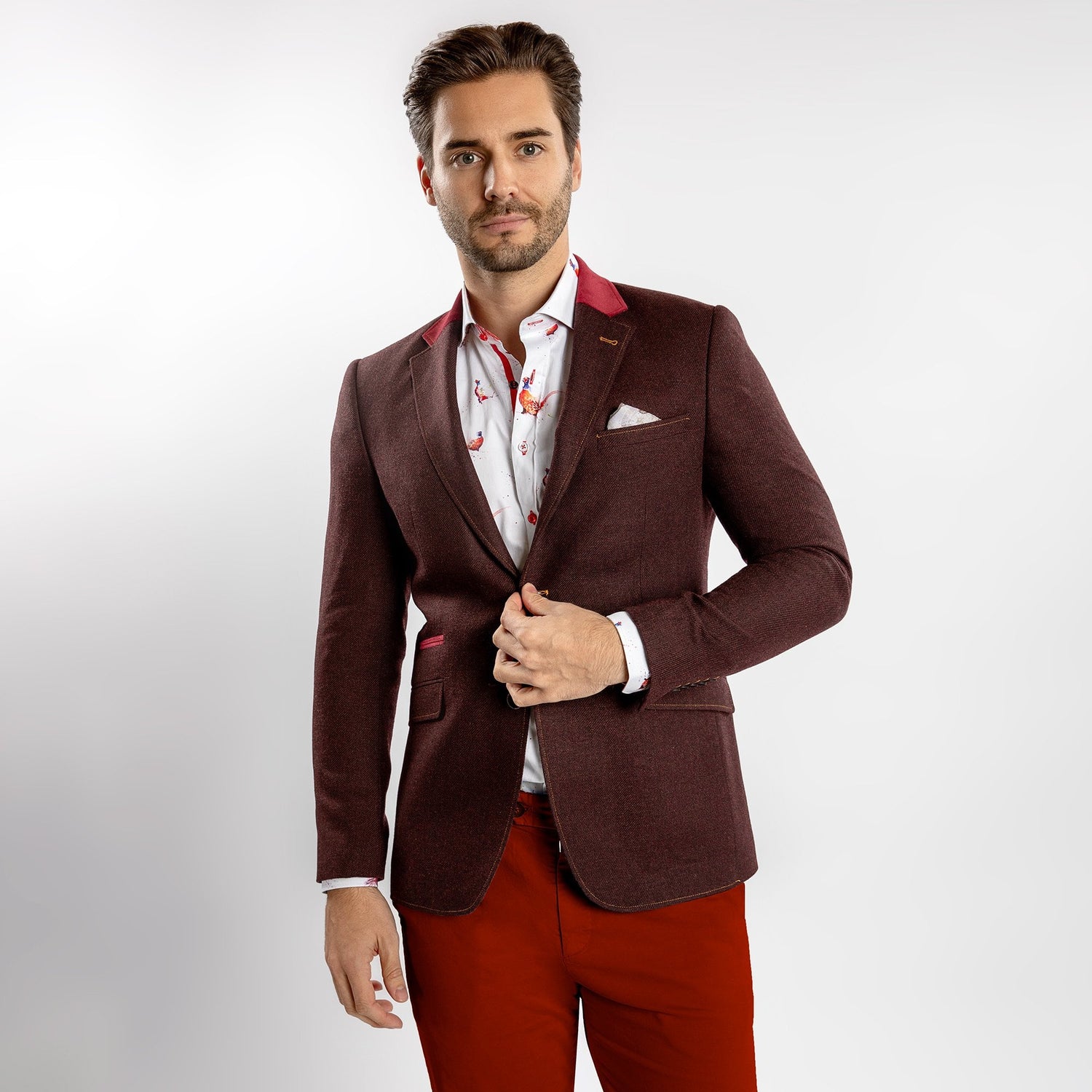 THE CREATIVE CONTRAST COAT - Premium Men's Patterned Shirt by Claudio Lugli | Bold Design, Tailored Fit, Best Printed Shirts