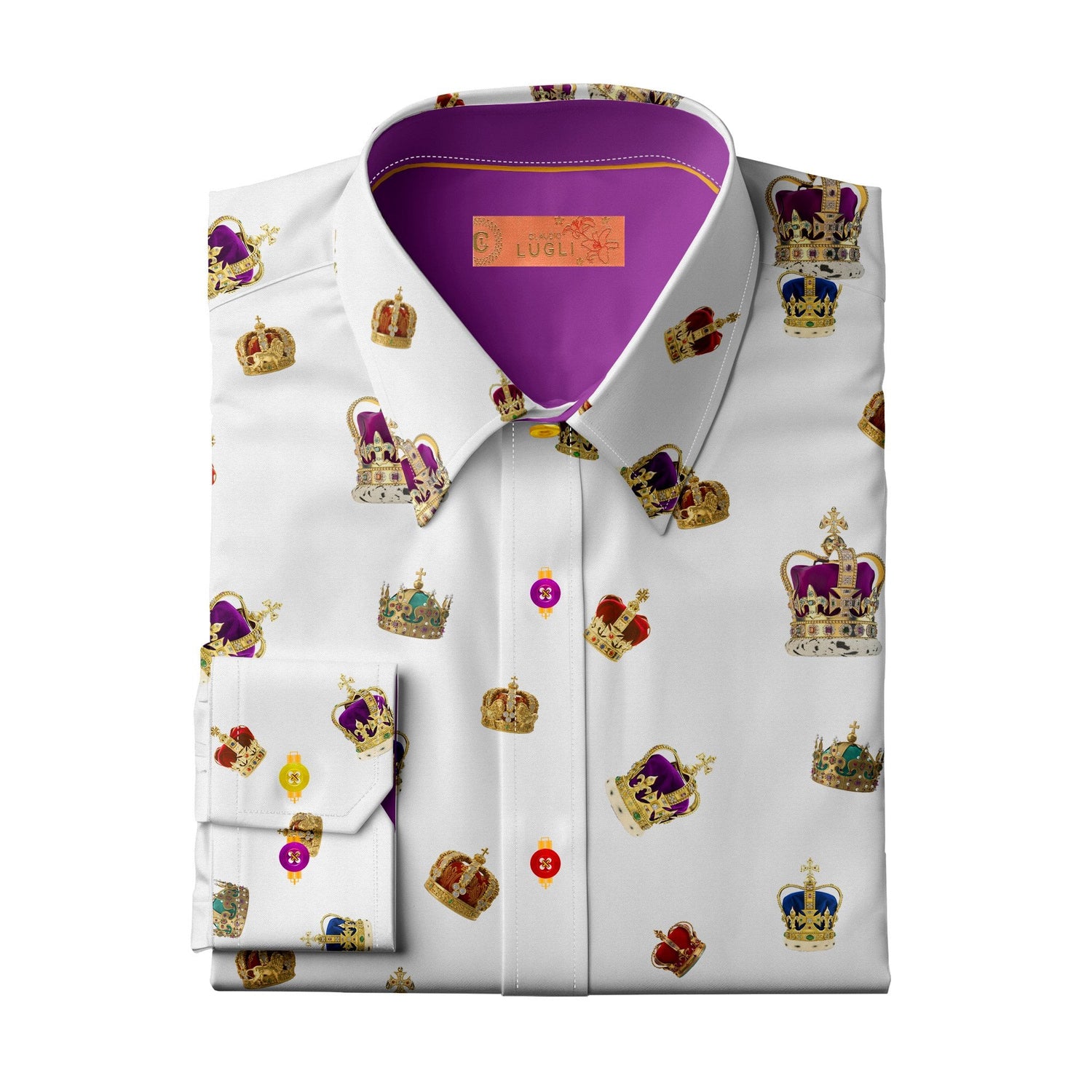 THE CROWN WOMENS PRINT SHIRT - Premium Men's Patterned Shirt by Claudio Lugli | Bold Design, Tailored Fit, Best Printed Shirts
