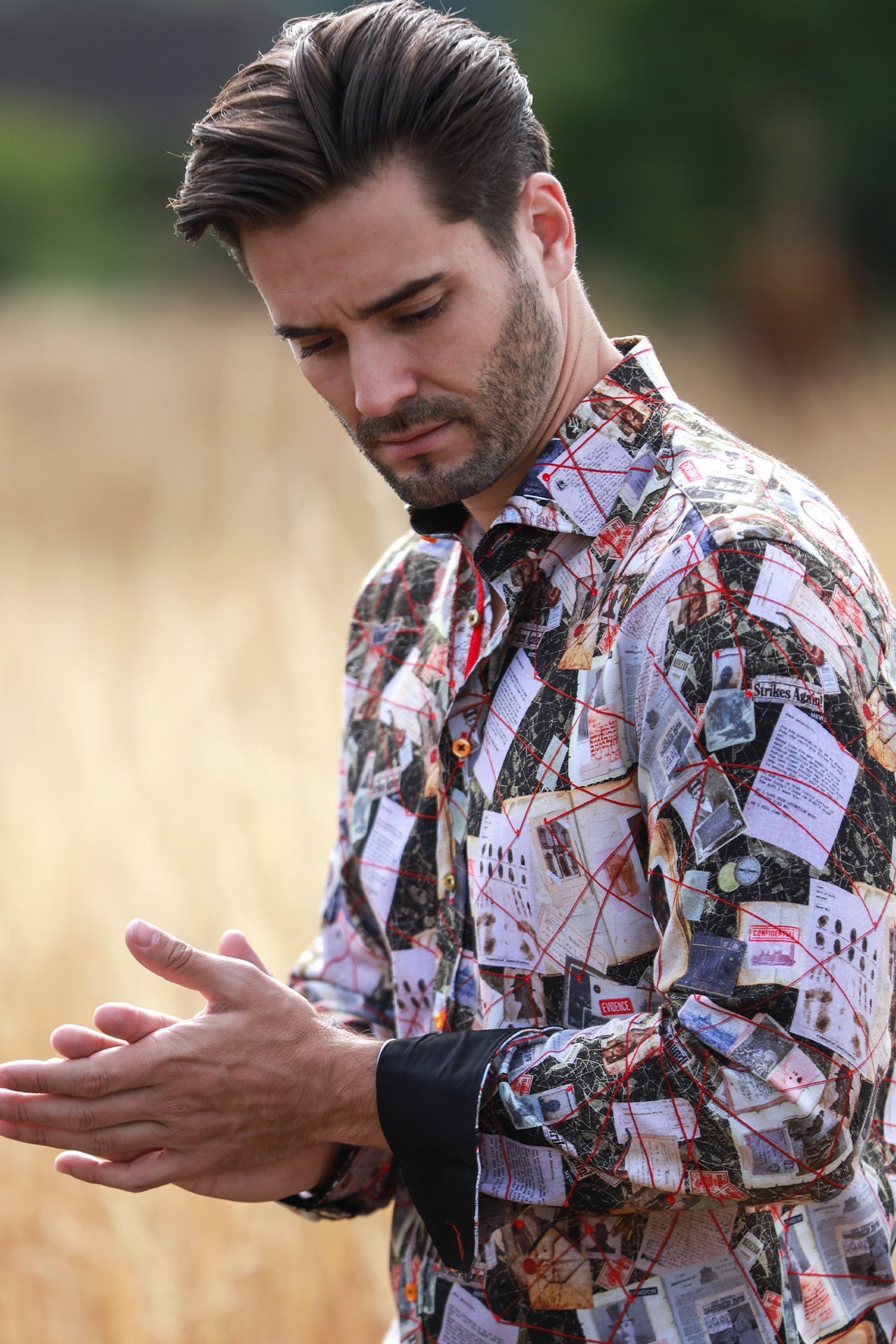 THE DETECTIVE PRINT SHIRT - Claudio Lugli Shirts