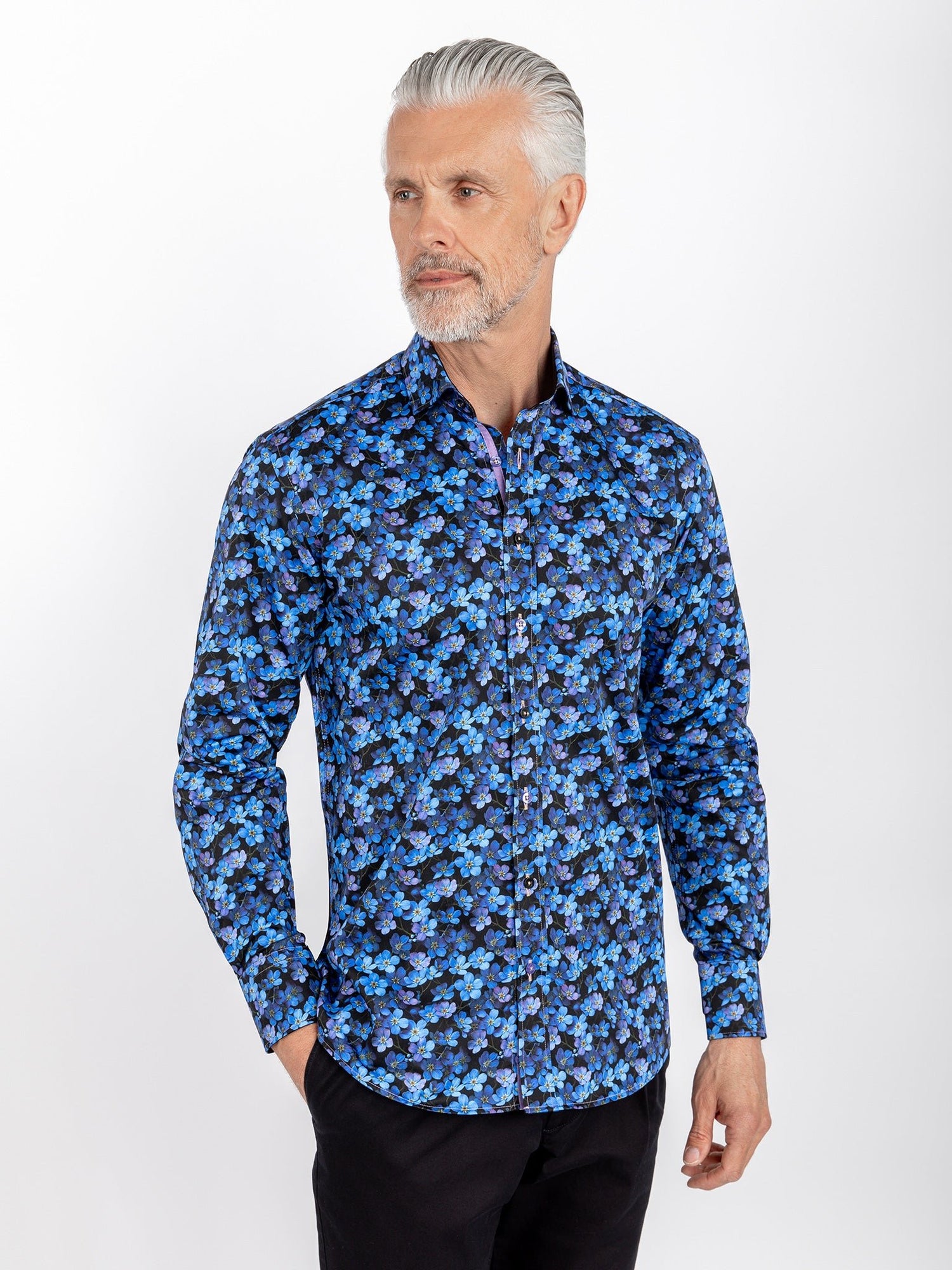 THE FORGET ME NOT GARDEN PRINT SHIRT - Claudio Lugli Shirts