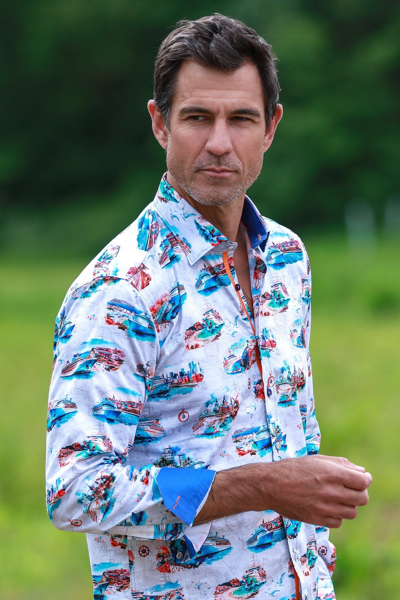 THE GRAND VOYAGE CRUISE PRINT SHIRT - Claudio Lugli Shirts