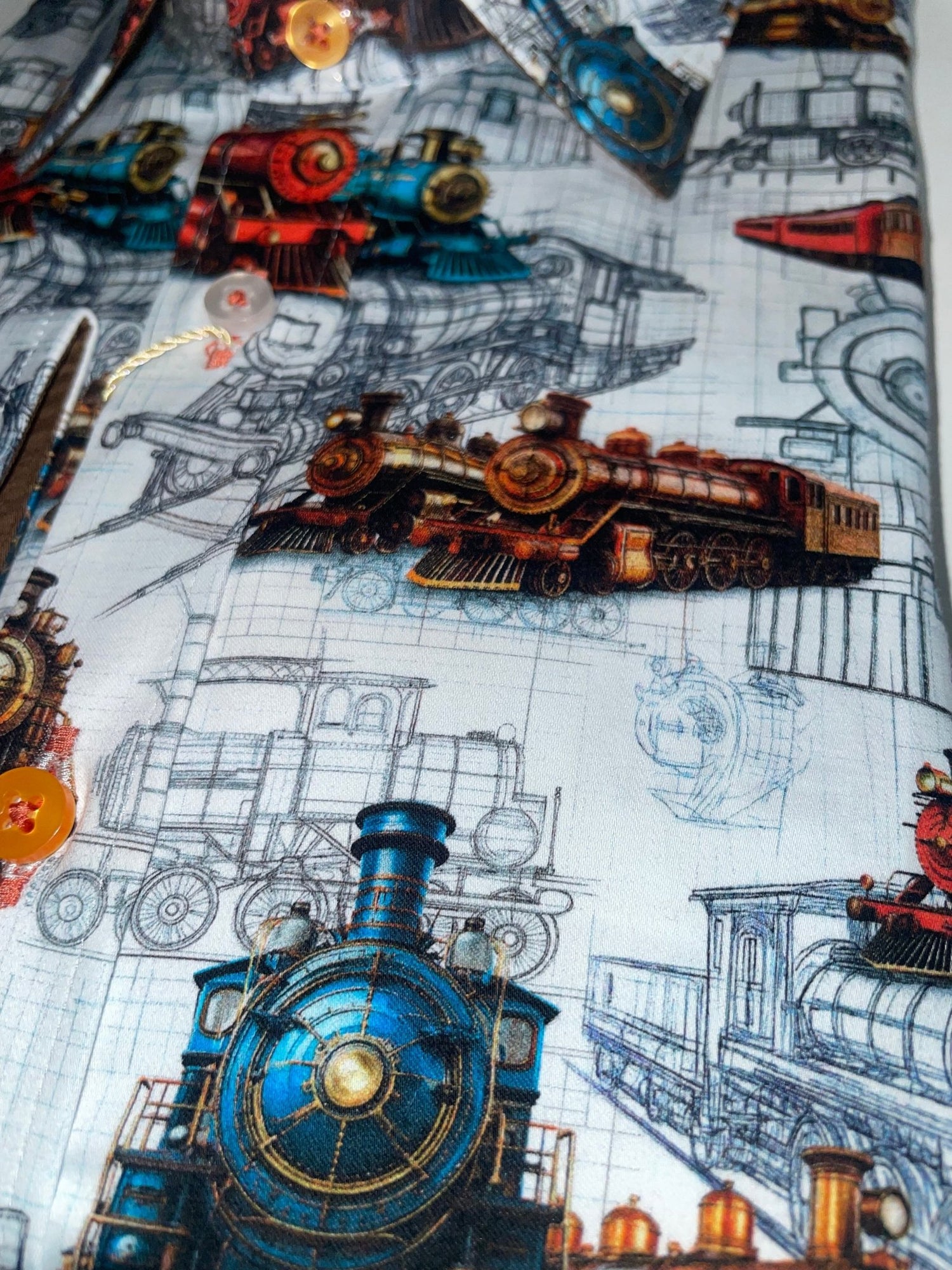 The Locomotive Blueprint Shirt - Claudio Lugli Shirts