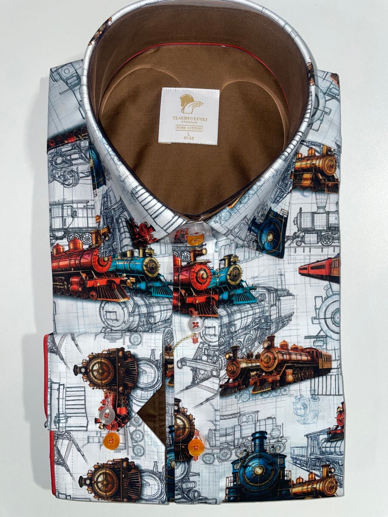 The Locomotive Blueprint Shirt - Claudio Lugli Shirts