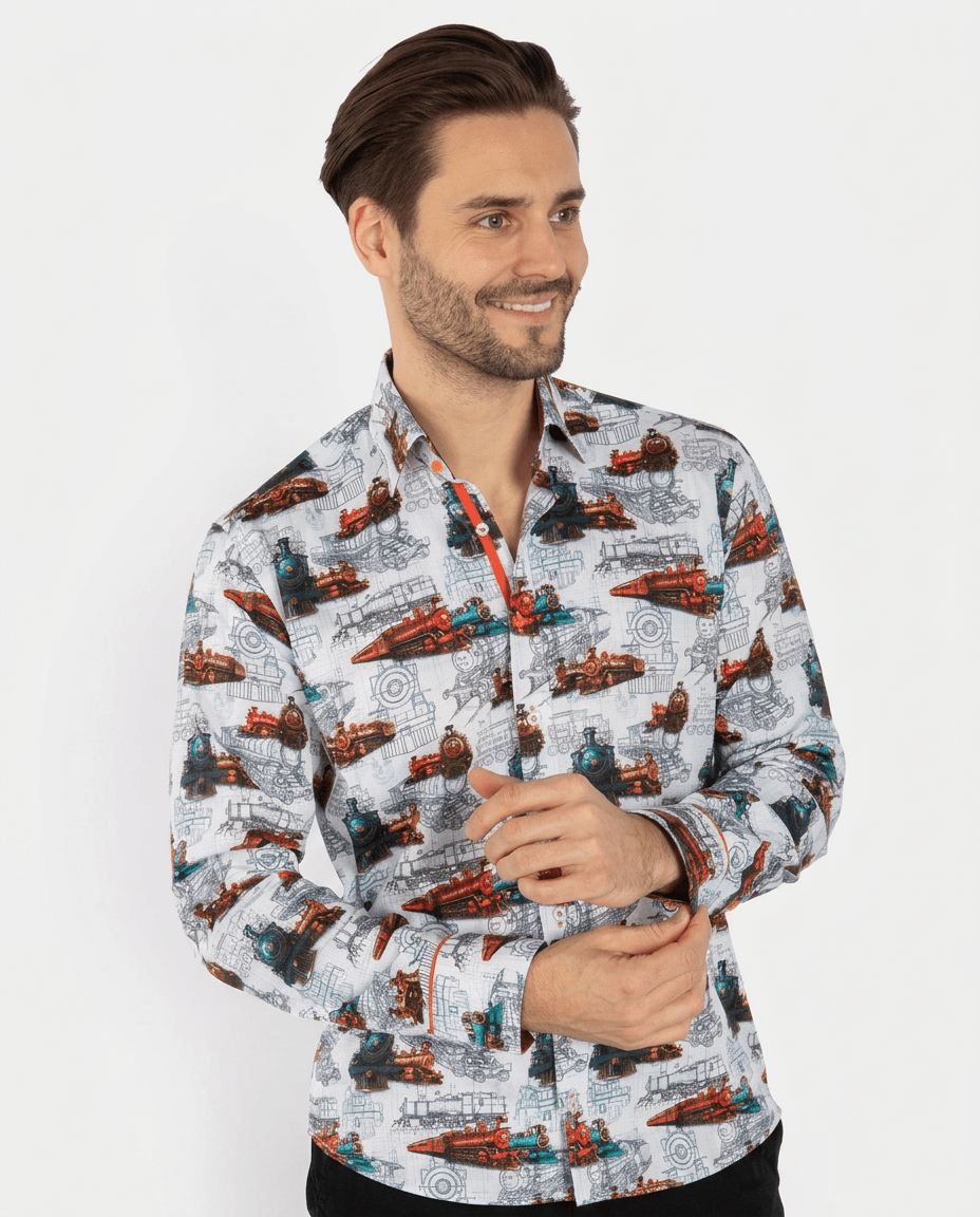 The Locomotive Blueprint Shirt - Claudio Lugli Shirts