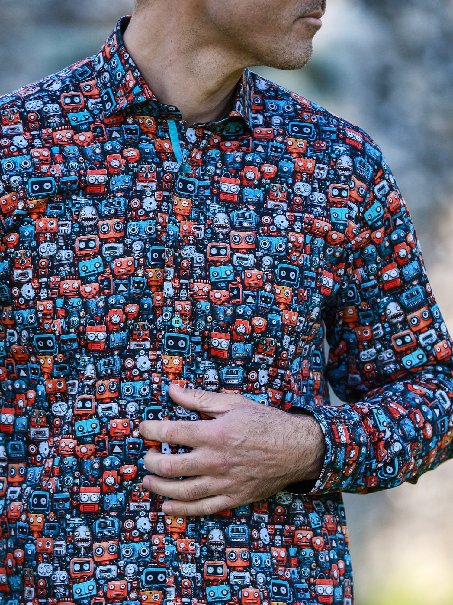 THE MECHANICAL MAYHEM PRINT SHIRT - Claudio Lugli Shirts