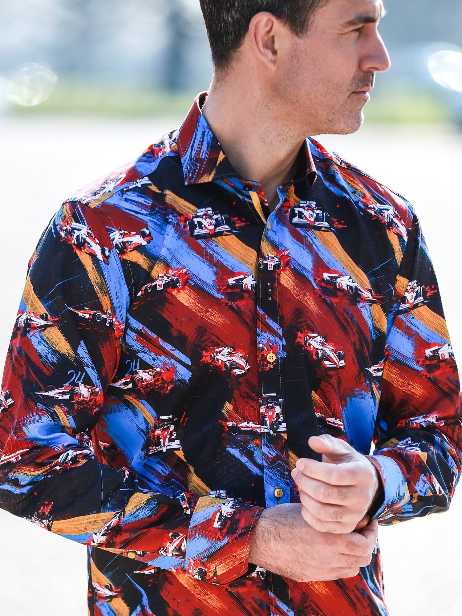 THE SHUNT – MEN'S VINTAGE RACING PRINT SHIRT - Claudio Lugli Shirts