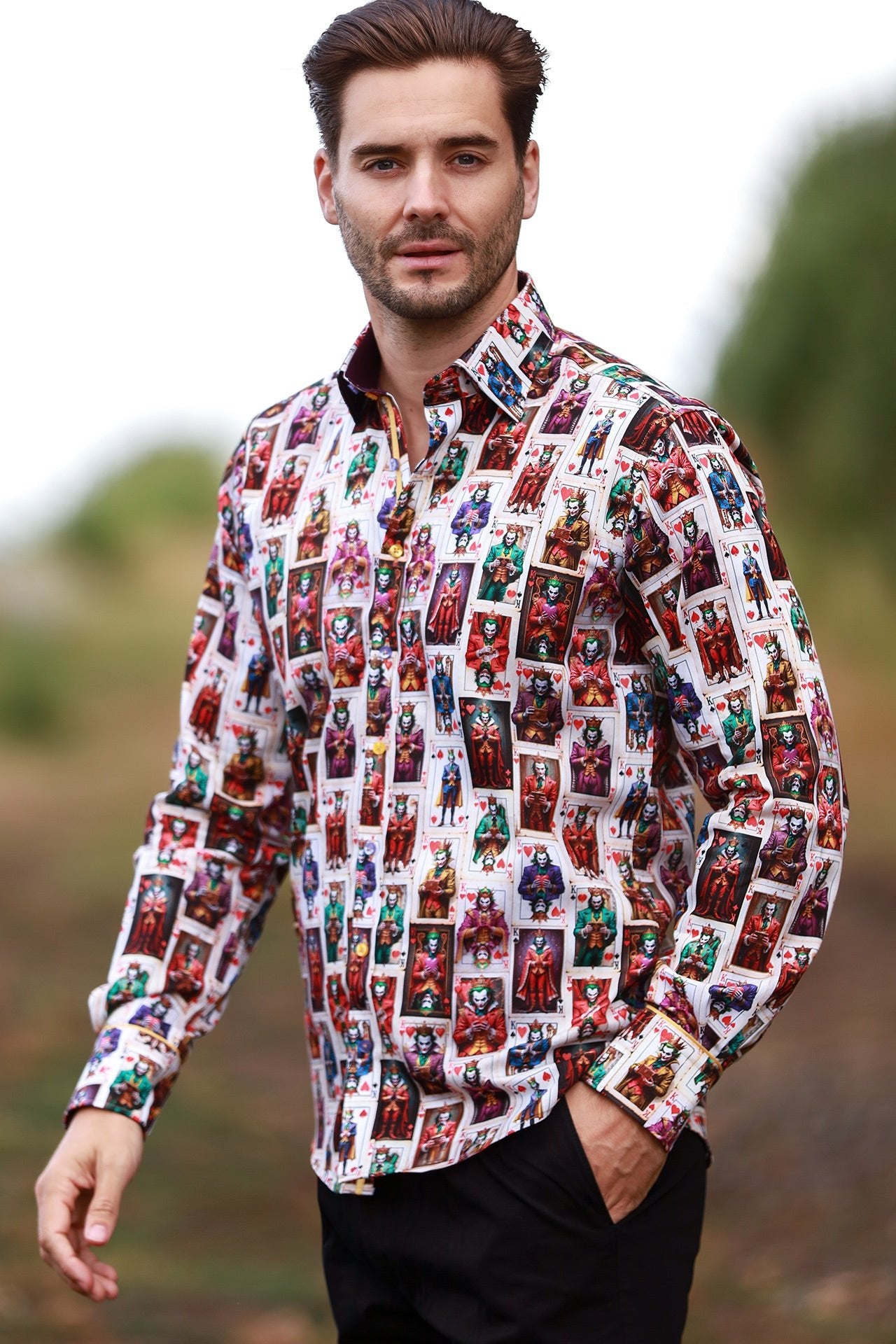 THE VILLAIN’S DECK PRINT SHIRT – Premium Men's Patterned Shirt by Claudio Lugli | Bold Design, Tailored Fit, Best Printed Shirts
