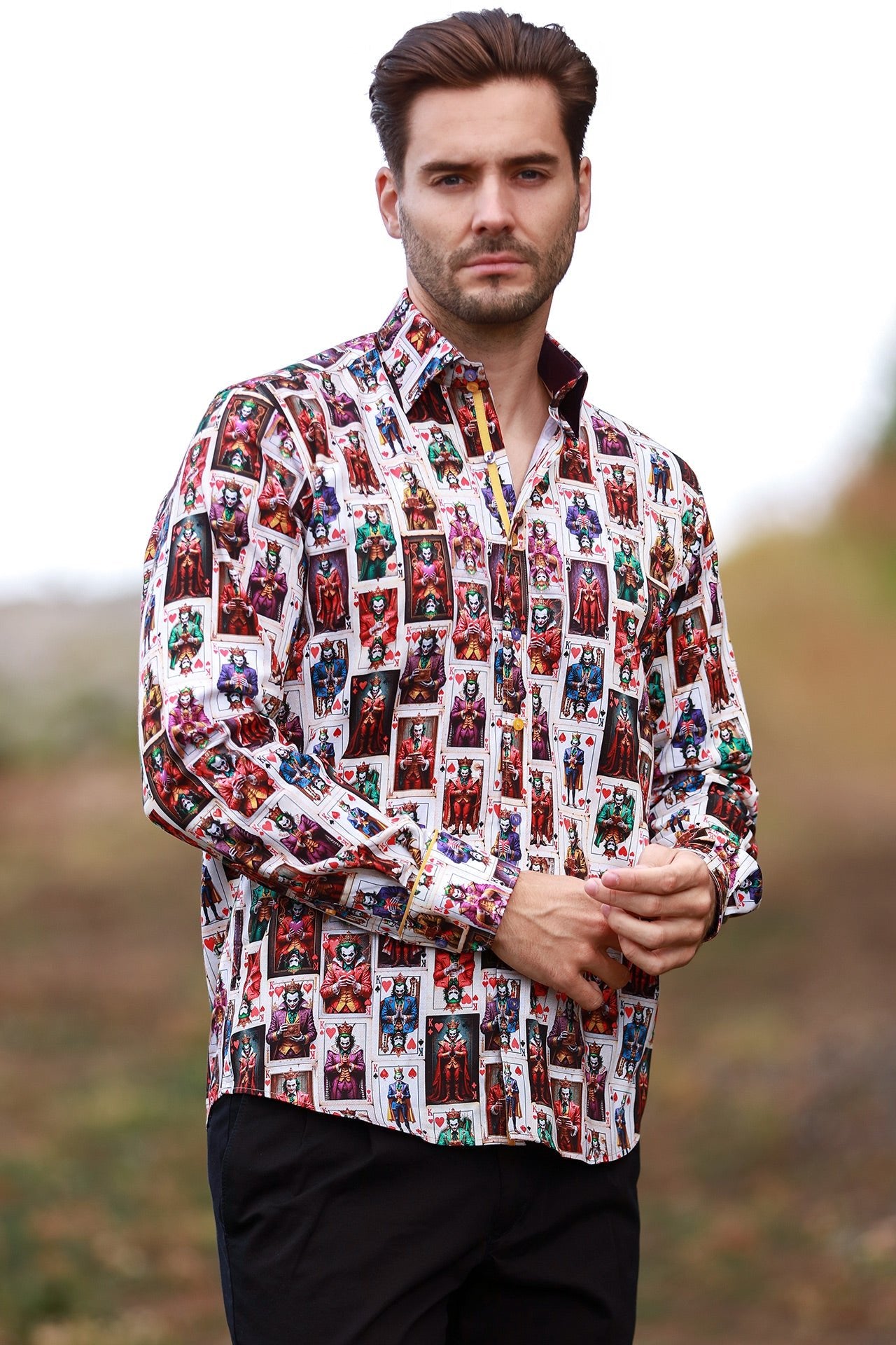 THE VILLAIN’S DECK PRINT SHIRT – Premium Men's Patterned Shirt by Claudio Lugli | Bold Design, Tailored Fit, Best Printed Shirts