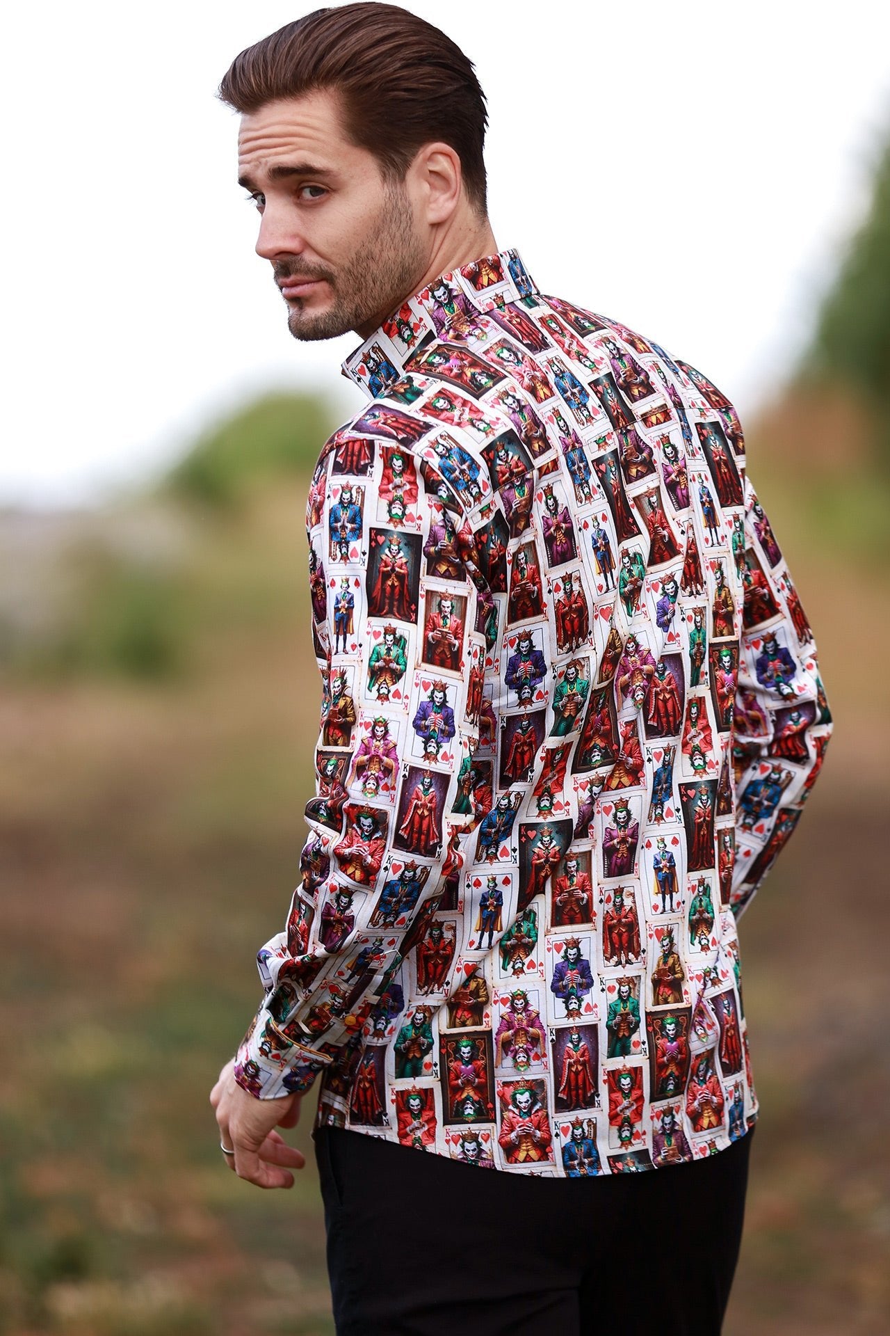 THE VILLAIN’S DECK PRINT SHIRT – Premium Men's Patterned Shirt by Claudio Lugli | Bold Design, Tailored Fit, Best Printed Shirts