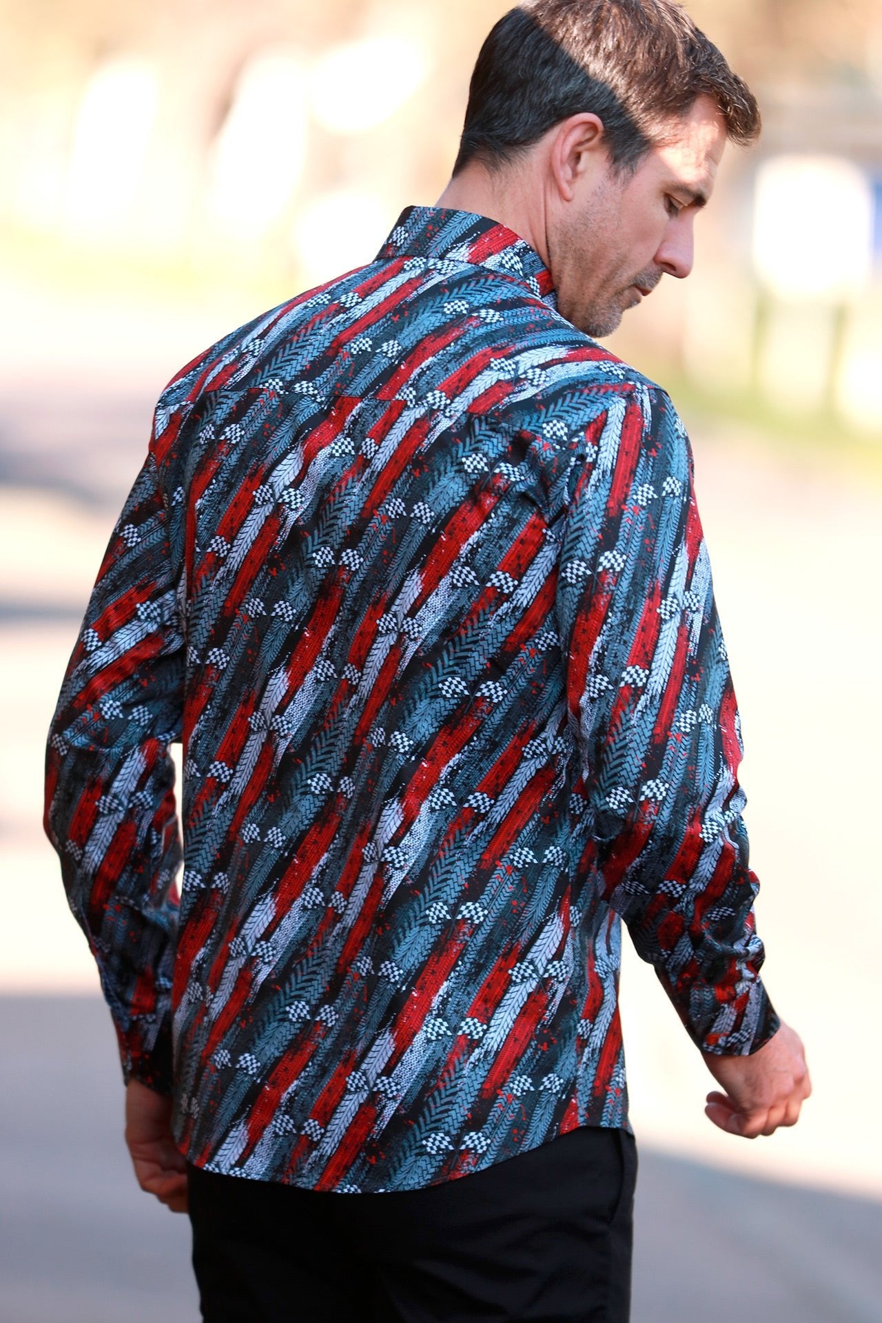 TURBO TRACKS & RACING FLAGS PRINT SHIRT - Claudio Lugli Shirts