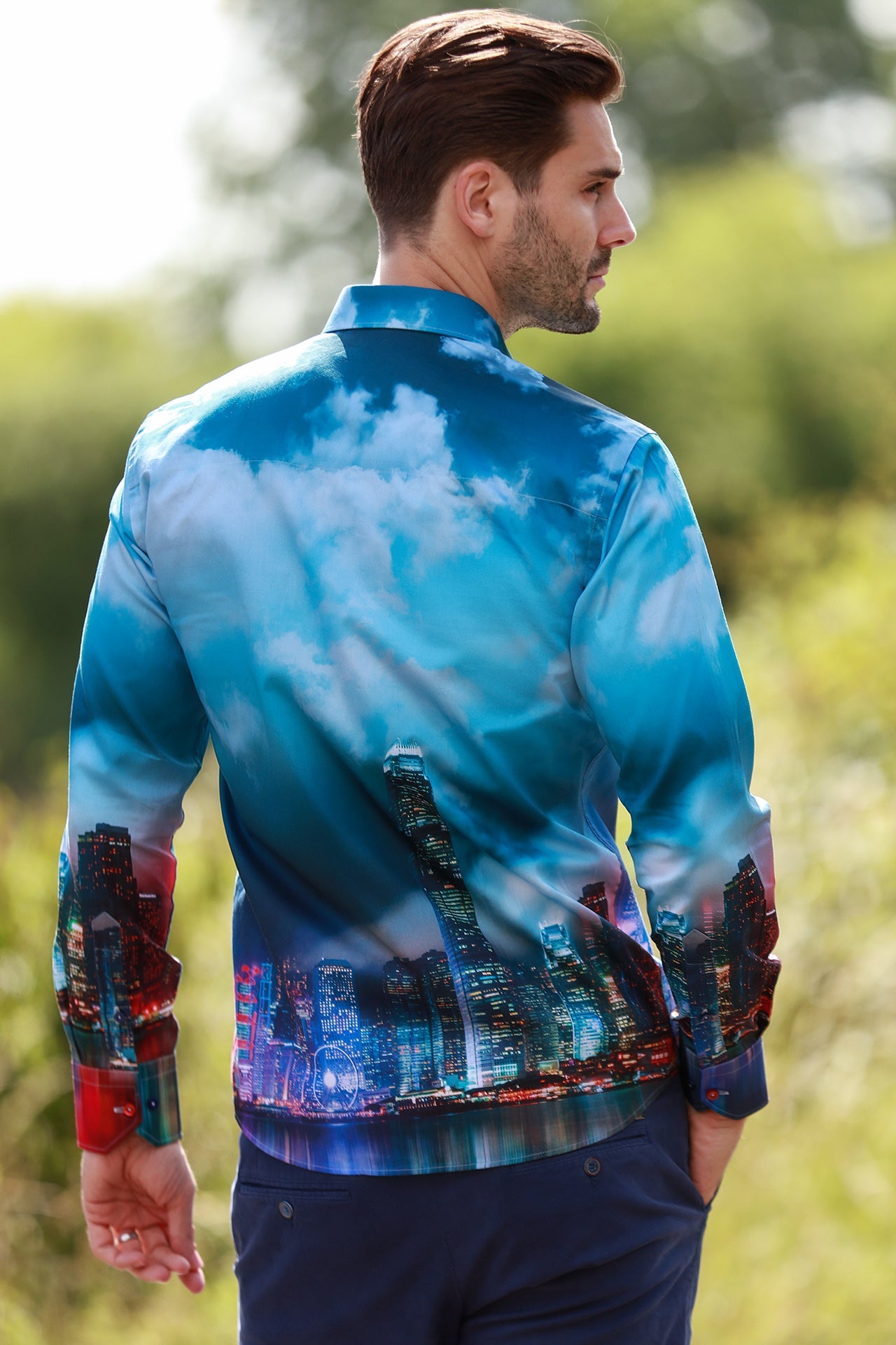 TWILIGHT METROPOLIS PLACEMENT PRINT SHIRT - Claudio Lugli Shirts