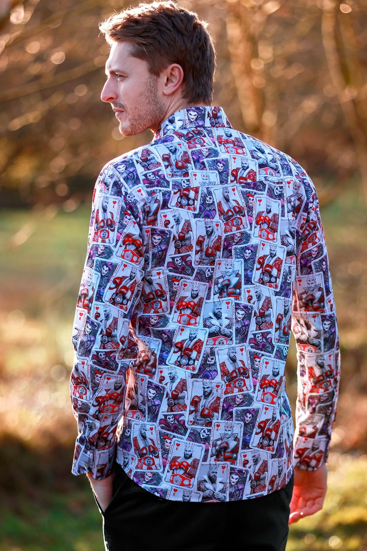 TYSON FURY: ROYALTY AND REBELLION PRINT SHIRT - Premium Men's Patterned Shirt by Claudio Lugli | Bold Design, Tailored Fit, Best Printed Shirts