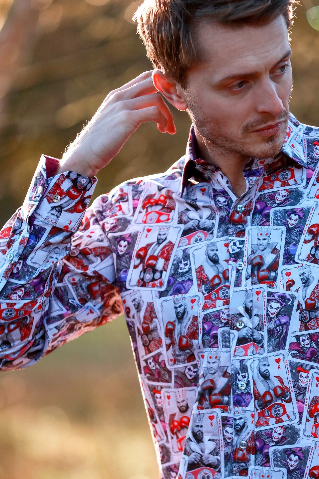 TYSON FURY: ROYALTY AND REBELLION PRINT SHIRT - Premium Men's Patterned Shirt by Claudio Lugli | Bold Design, Tailored Fit, Best Printed Shirts