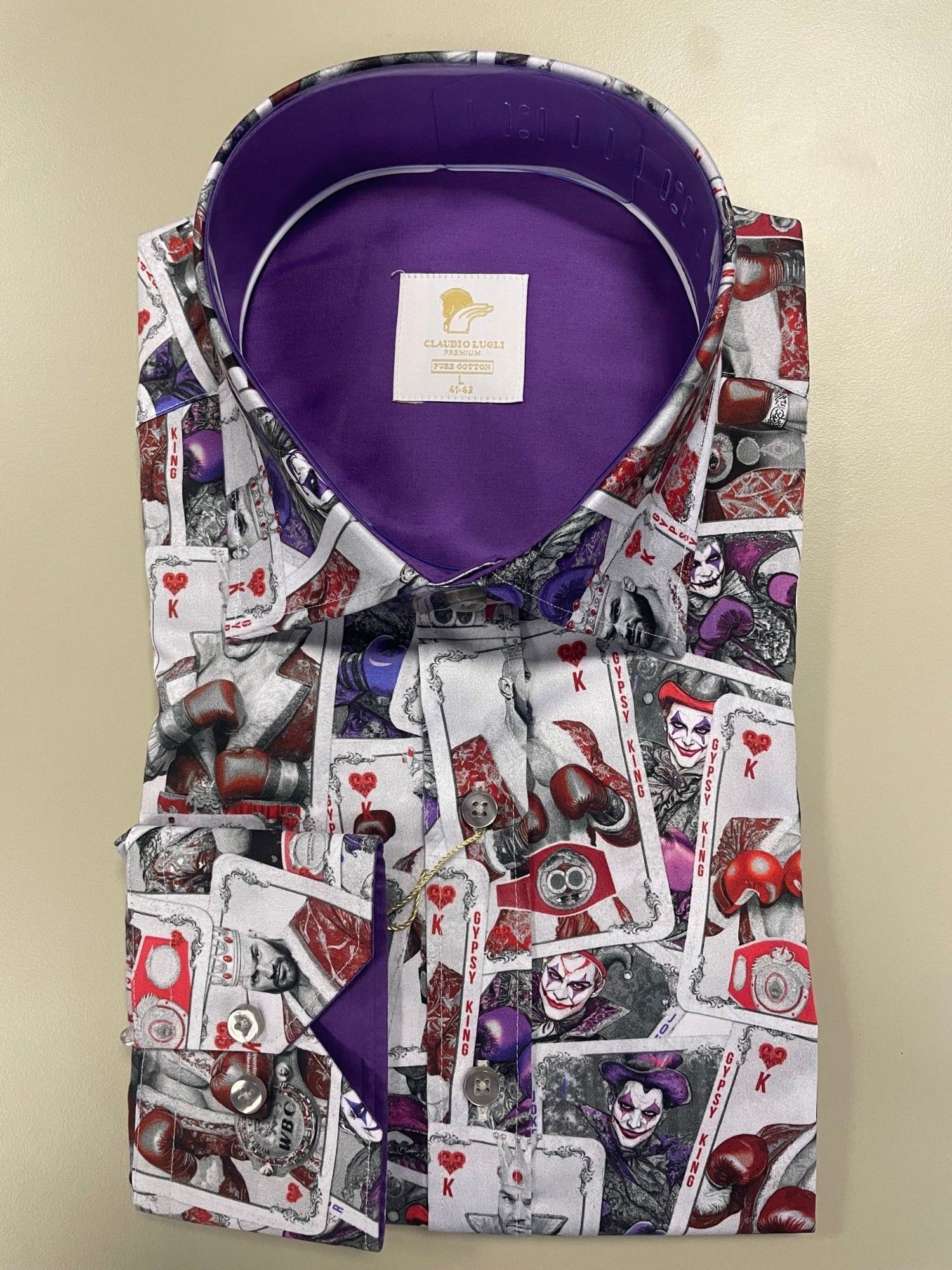 TYSON FURY: ROYALTY AND REBELLION PRINT SHIRT - Premium Men's Patterned Shirt by Claudio Lugli | Bold Design, Tailored Fit, Best Printed Shirts