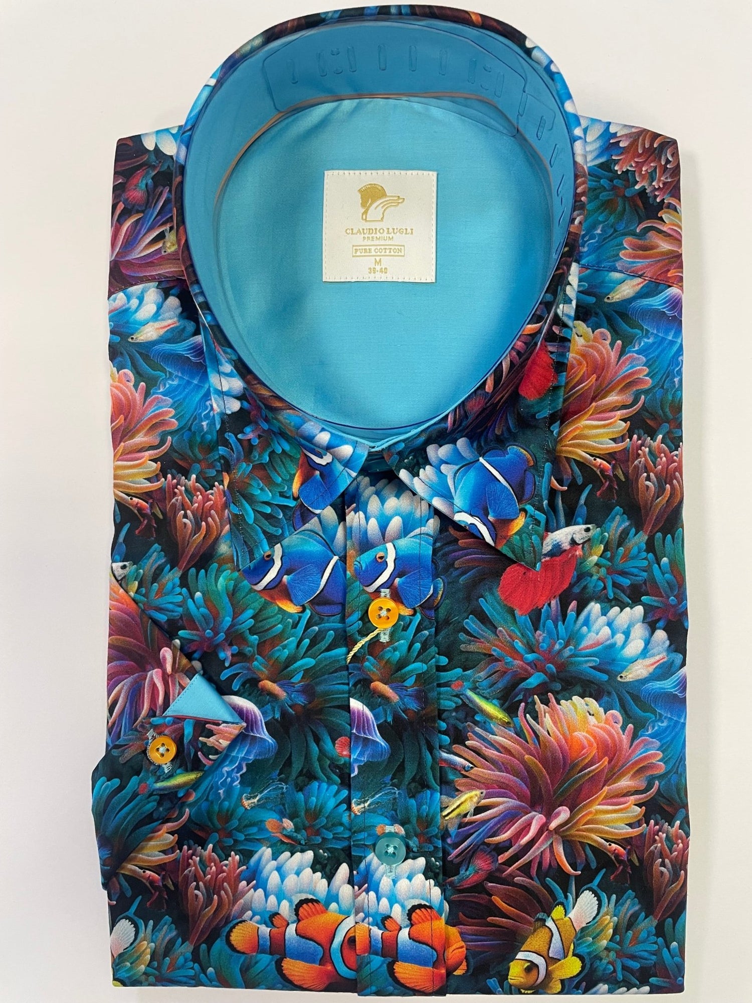 UNDER THE OCEAN SHORT SLEEVE SHIRT – Premium Men's Patterned Shirt by Claudio Lugli | Bold Design, Tailored Fit, Best Printed Shirts