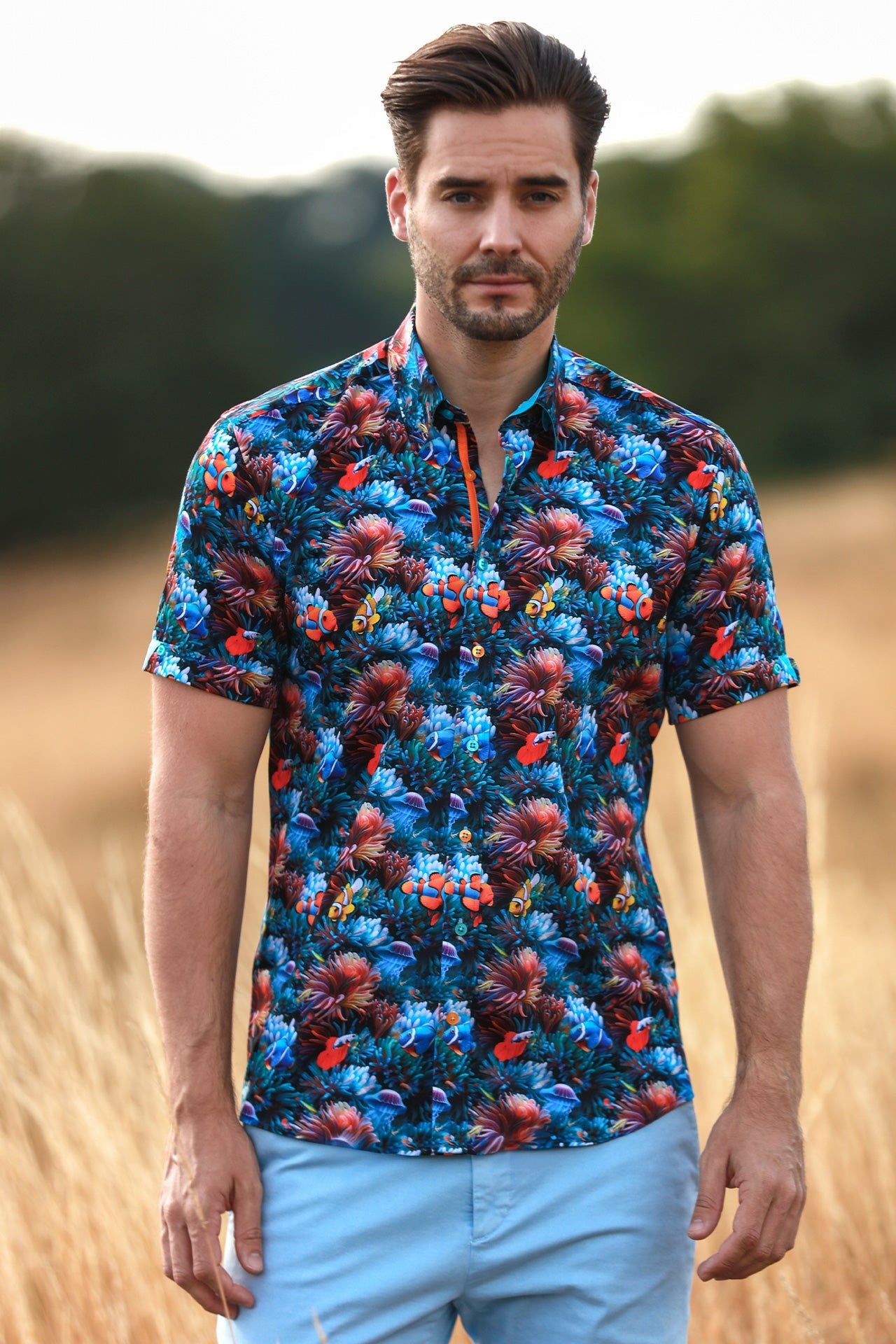 UNDER THE OCEAN SHORT SLEEVE SHIRT - Claudio Lugli Shirts