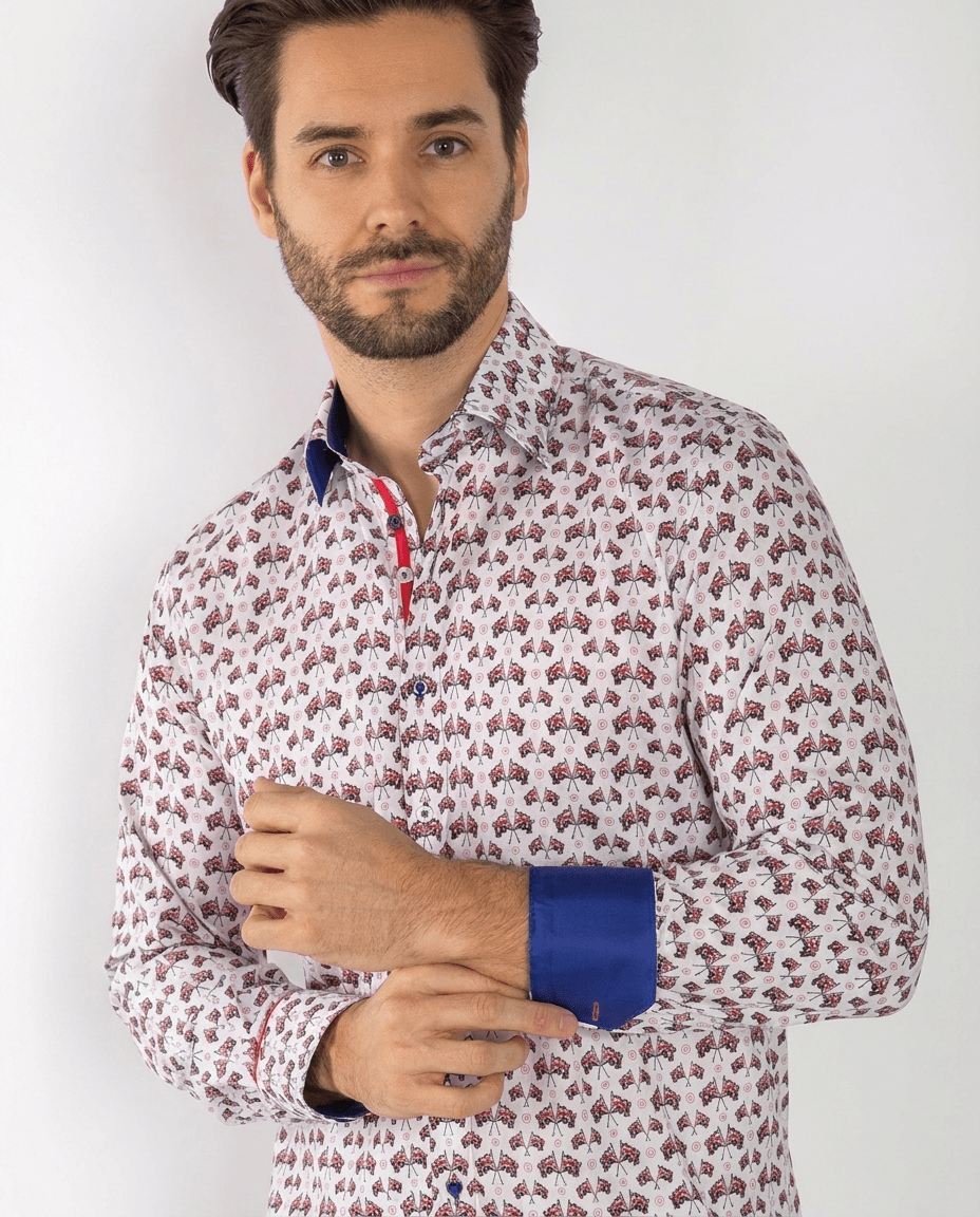 Union Jack Flag Parade Tencel Shirt - Claudio Lugli Shirts
