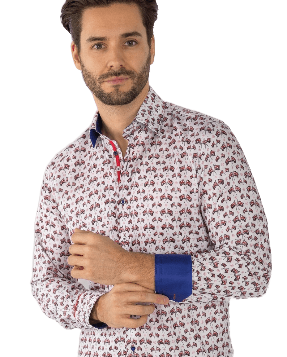Union Jack Flag Parade Tencel Shirt - Claudio Lugli Shirts
