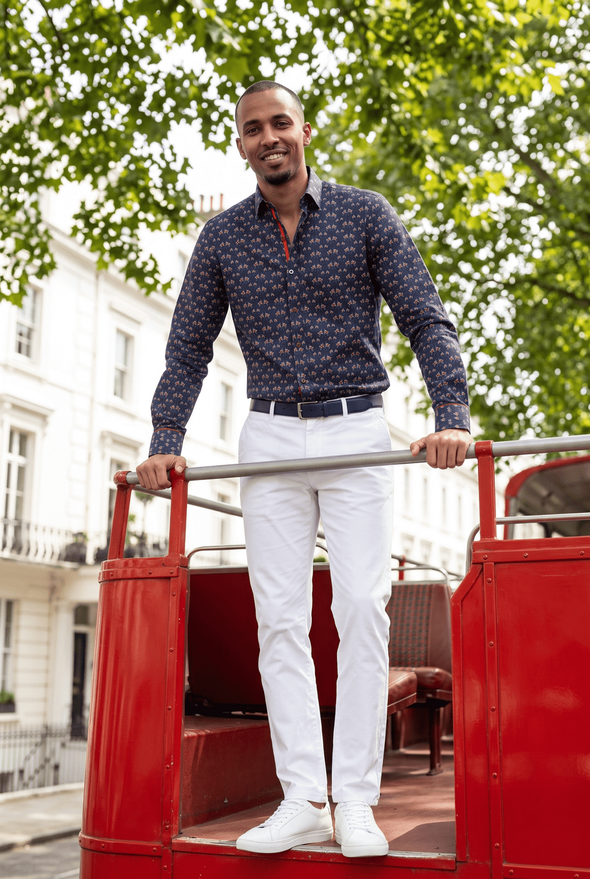 Union Jack Flag Parade Tencel Shirt - Claudio Lugli Shirts