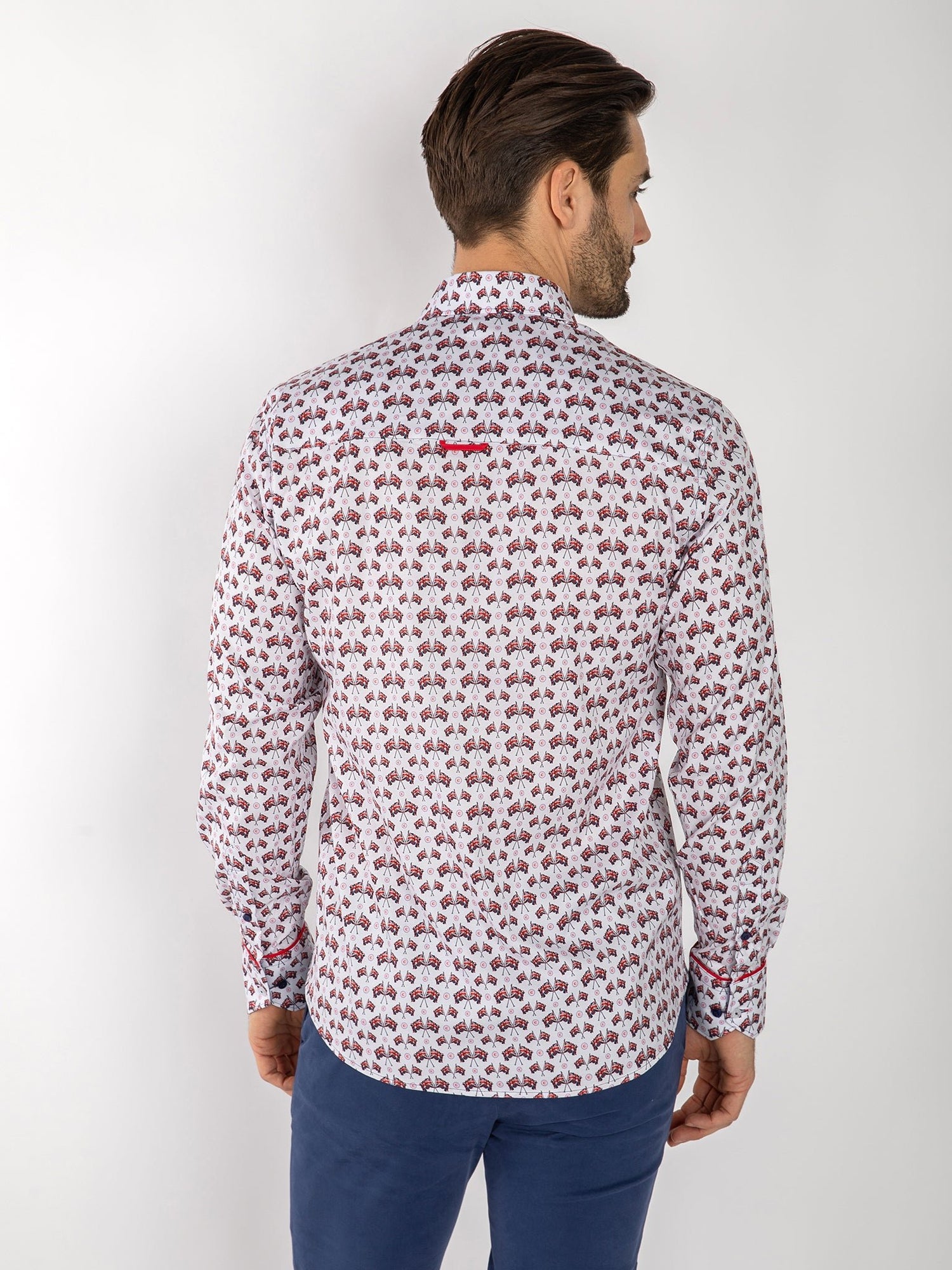 UNION JACK FLAG PARADE TENCEL SHIRT - Claudio Lugli Shirts