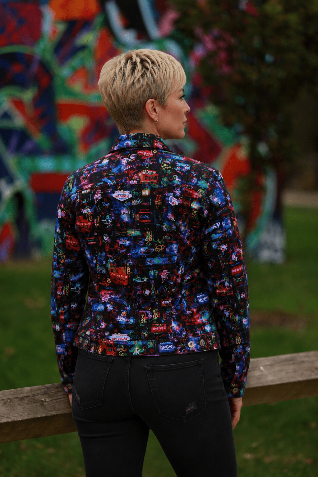Vegas at Night Printed Shacket - Claudio Lugli Shirts