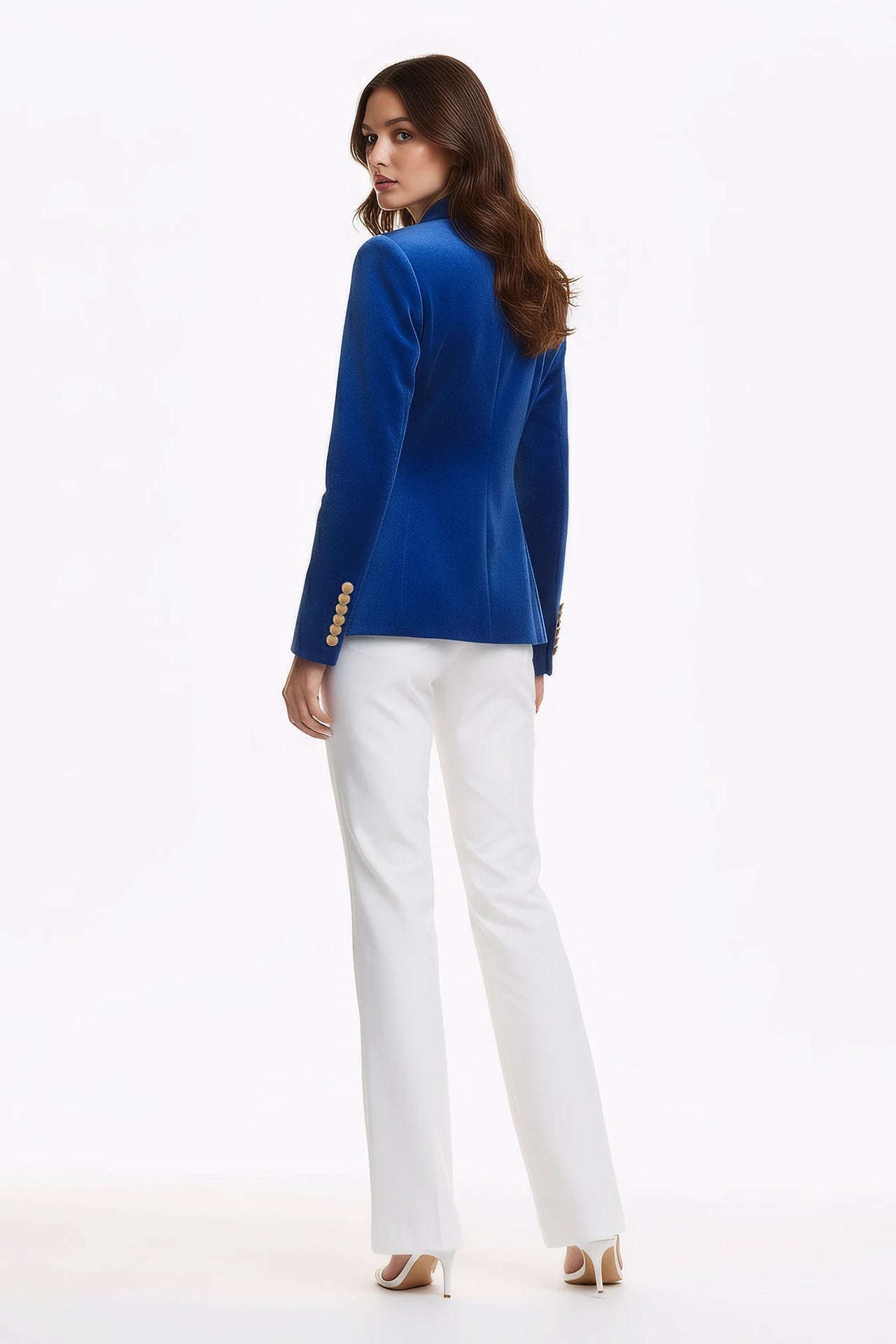 VELVET DOUBLE BREASTED WOMENS JACKET - Claudio Lugli Shirts