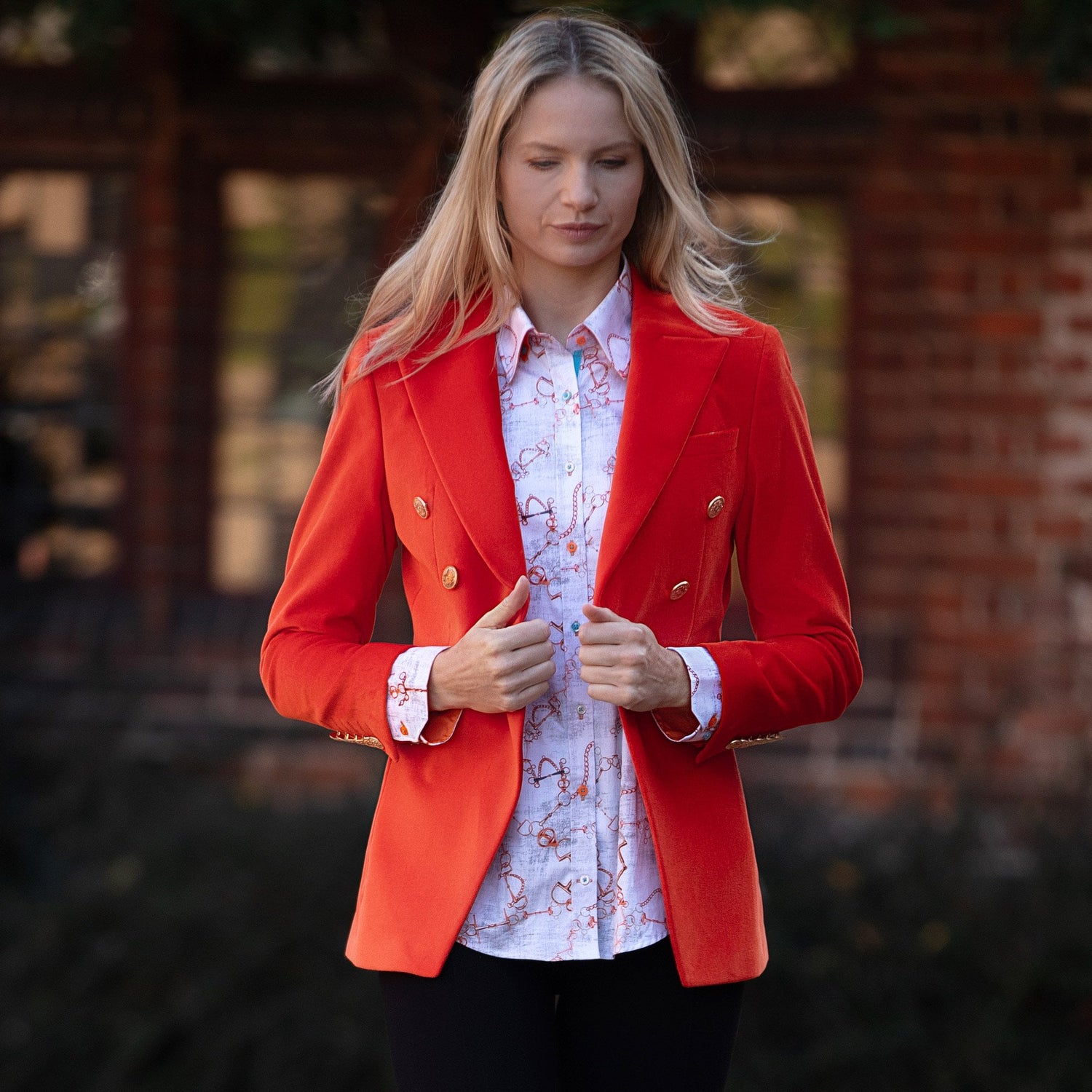 VELVET DOUBLE BREASTED WOMENS JACKET - Premium Men's Patterned Shirt by Claudio Lugli | Bold Design, Tailored Fit, Best Printed Shirts