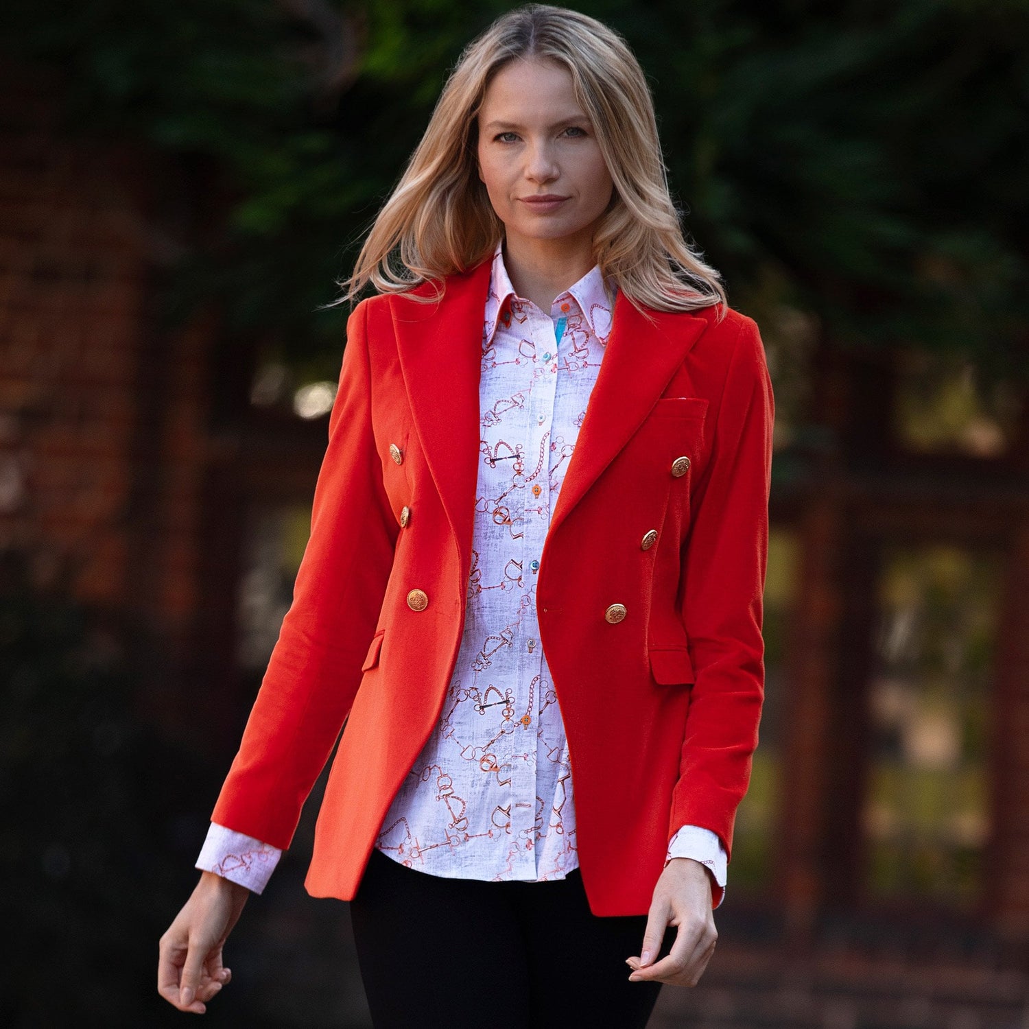 VELVET DOUBLE BREASTED WOMENS JACKET - Premium Men's Patterned Shirt by Claudio Lugli | Bold Design, Tailored Fit, Best Printed Shirts