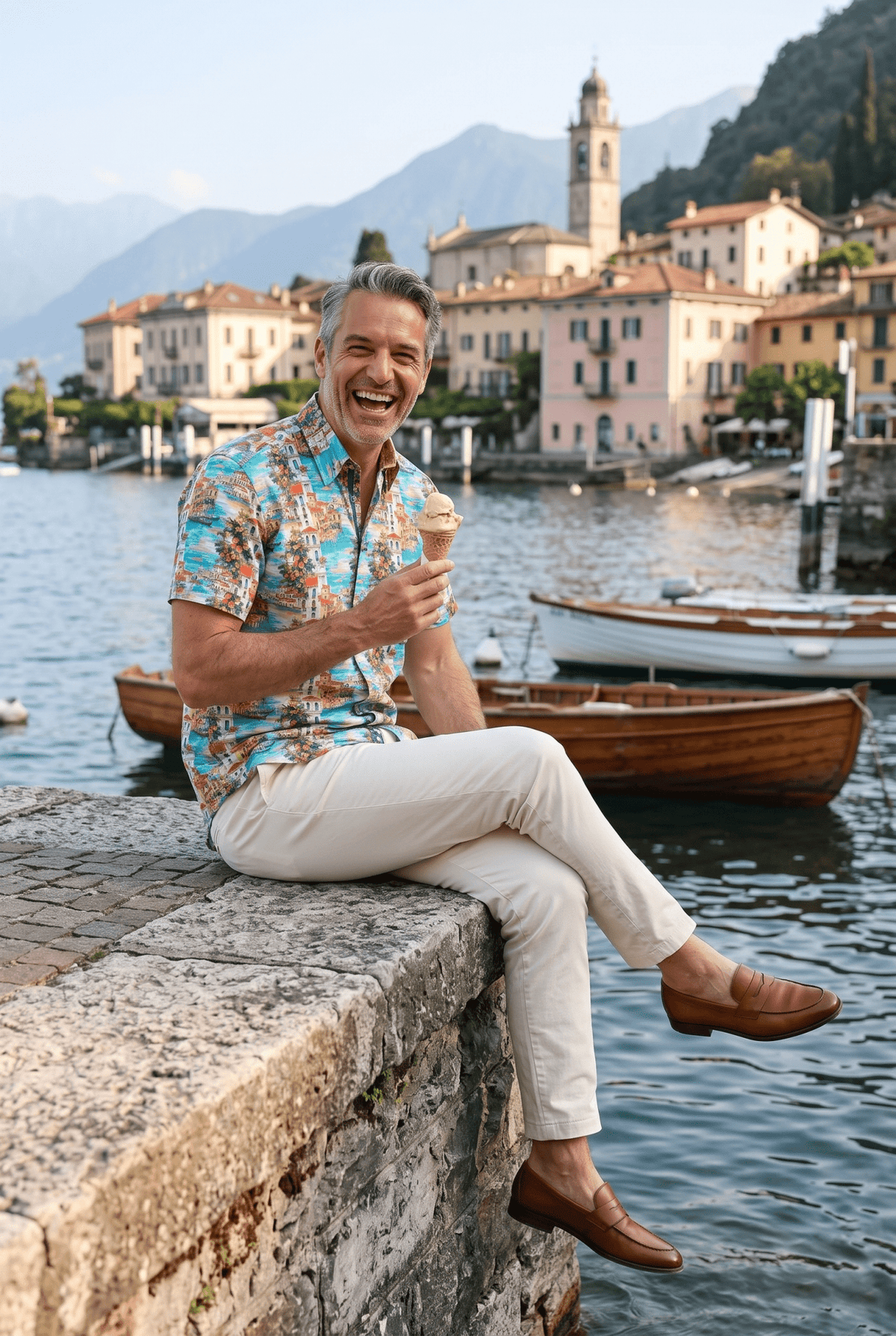 Venetian Views & Summer Hues Short Sleeve Shirt - Claudio Lugli Shirts