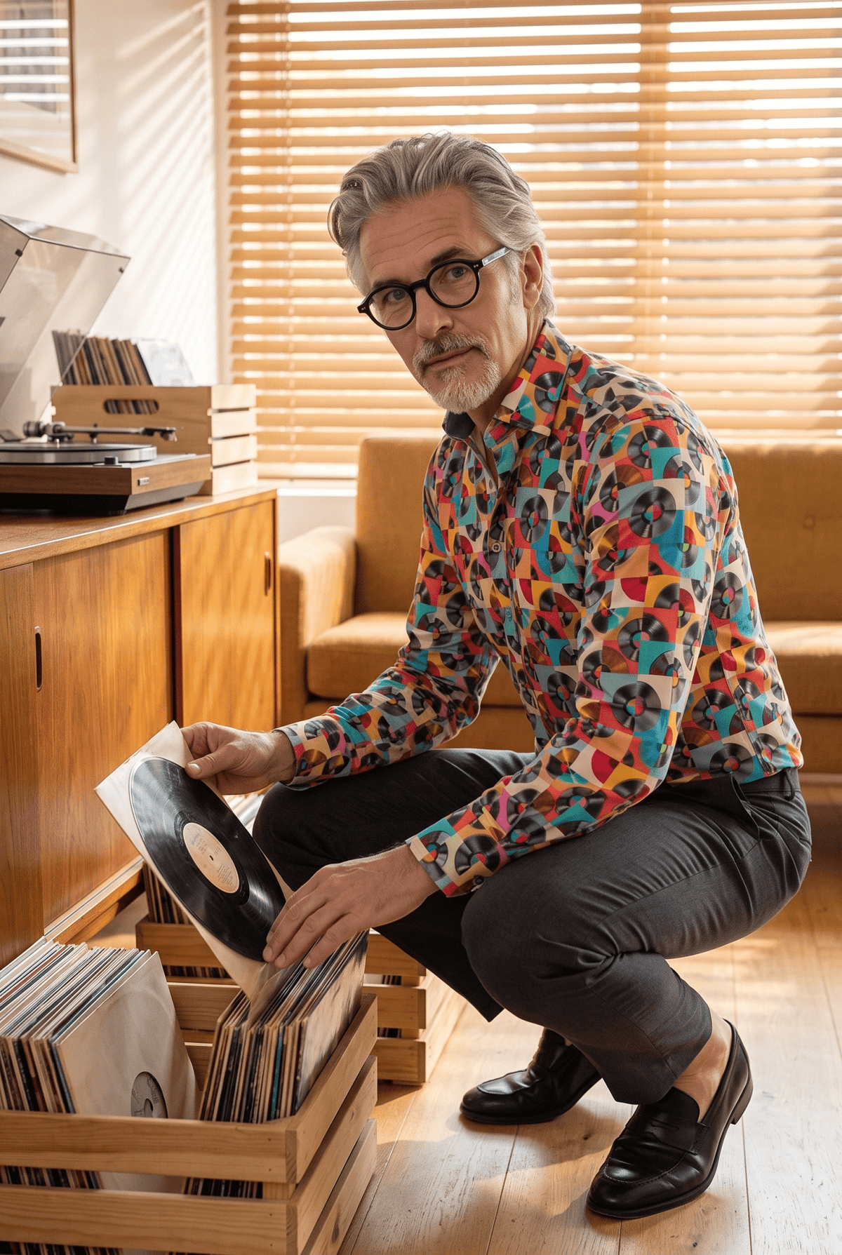 Vintage Disc Shirt Print Shirt - Claudio Lugli Shirts