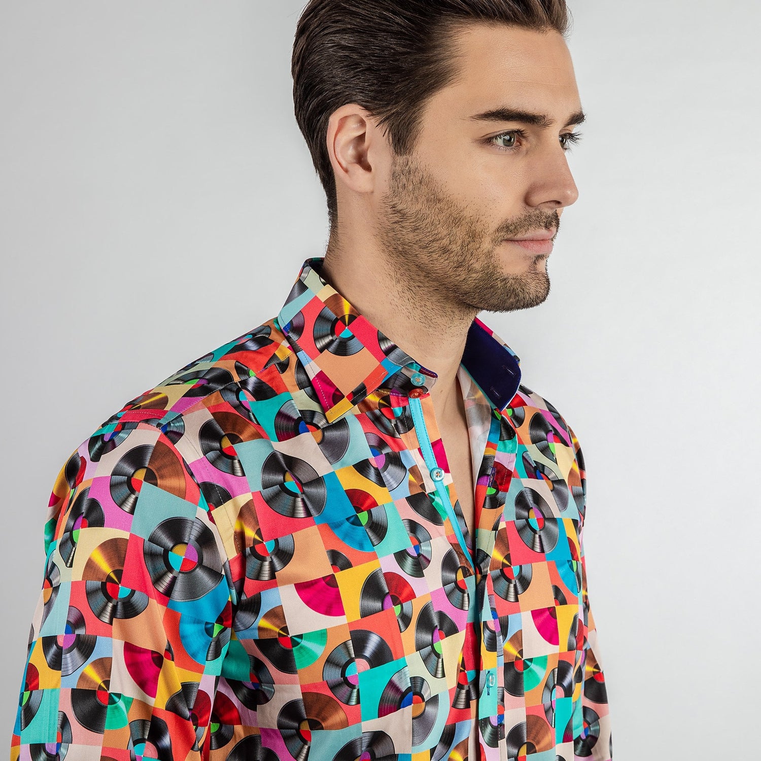 VINTAGE DISC SHIRT PRINT SHIRT - Claudio Lugli Shirts