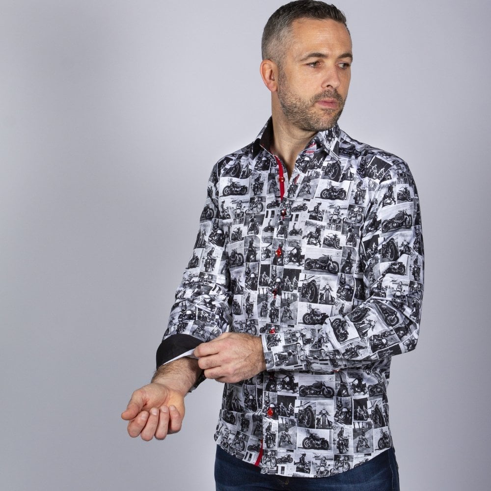 VINTAGE MOTOR SCENES SHIRT - Claudio Lugli Shirts