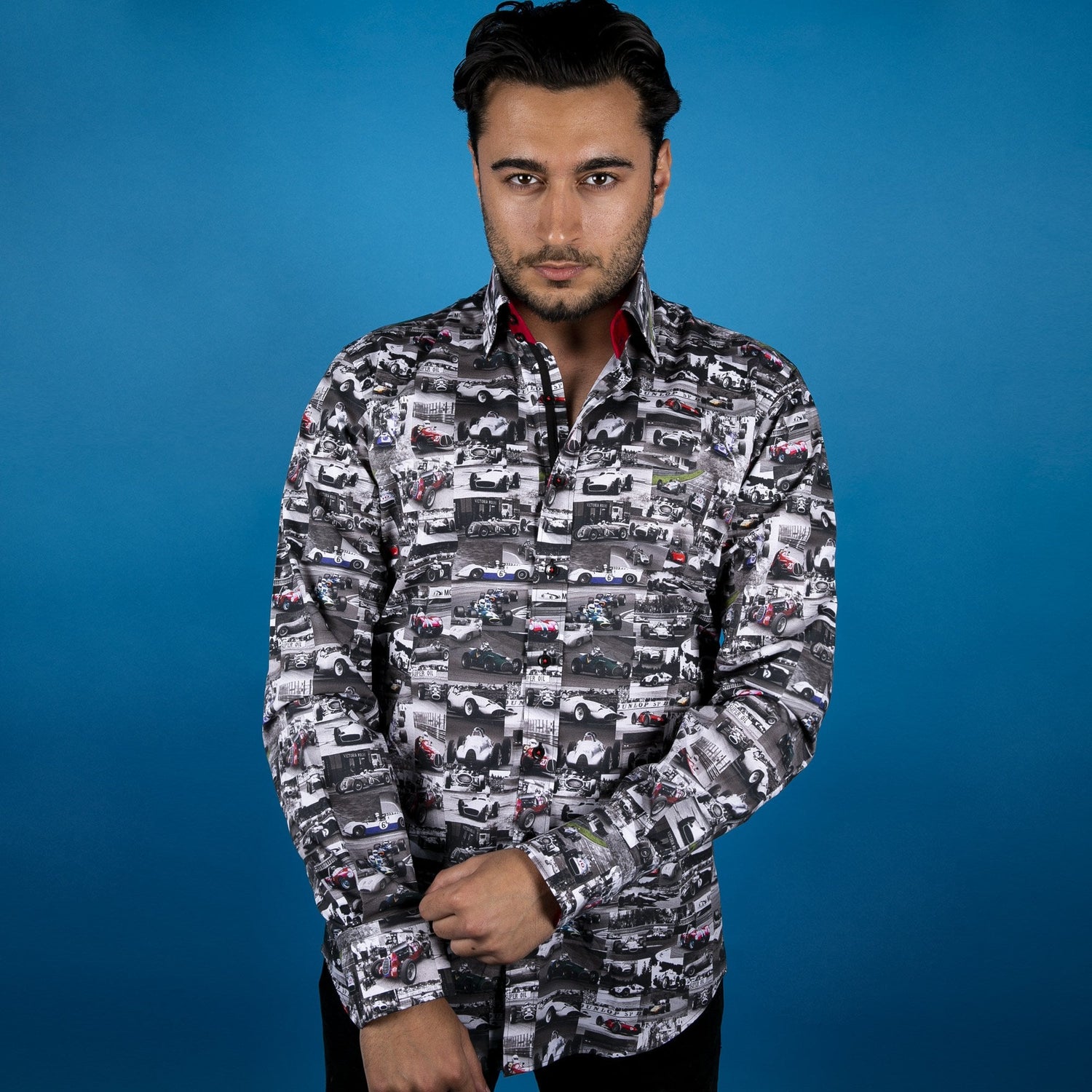 VINTAGE RACE CAR PRINT SHIRT - Claudio Lugli Shirts