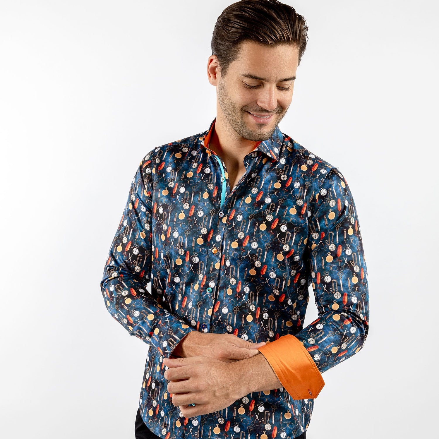 VINTAGE TOOLS OF THE TRADE PRINT SHIRT - Premium Men's Patterned Shirt by Claudio Lugli | Bold Design, Tailored Fit, Best Printed Shirts