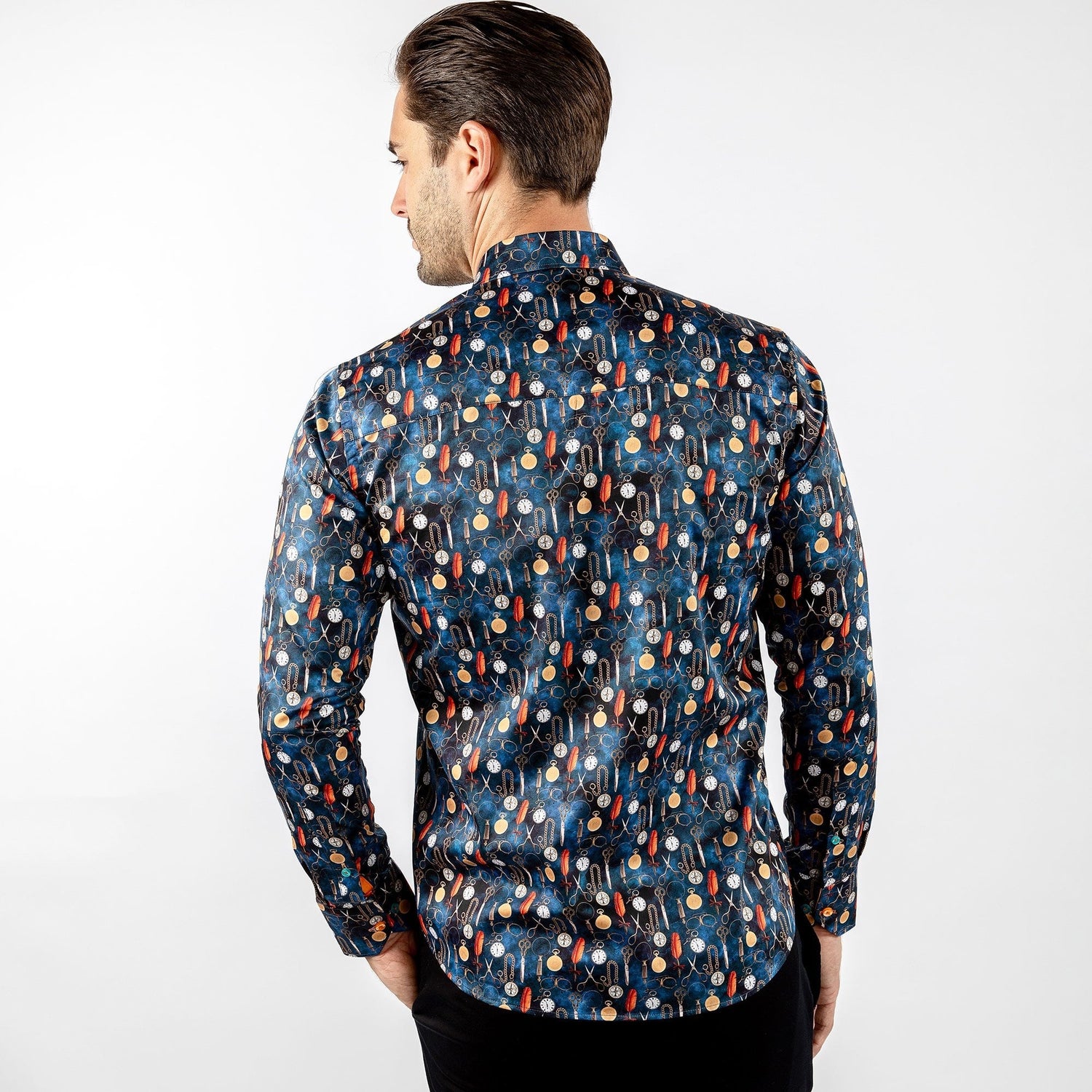 VINTAGE TOOLS OF THE TRADE PRINT SHIRT - Premium Men's Patterned Shirt by Claudio Lugli | Bold Design, Tailored Fit, Best Printed Shirts