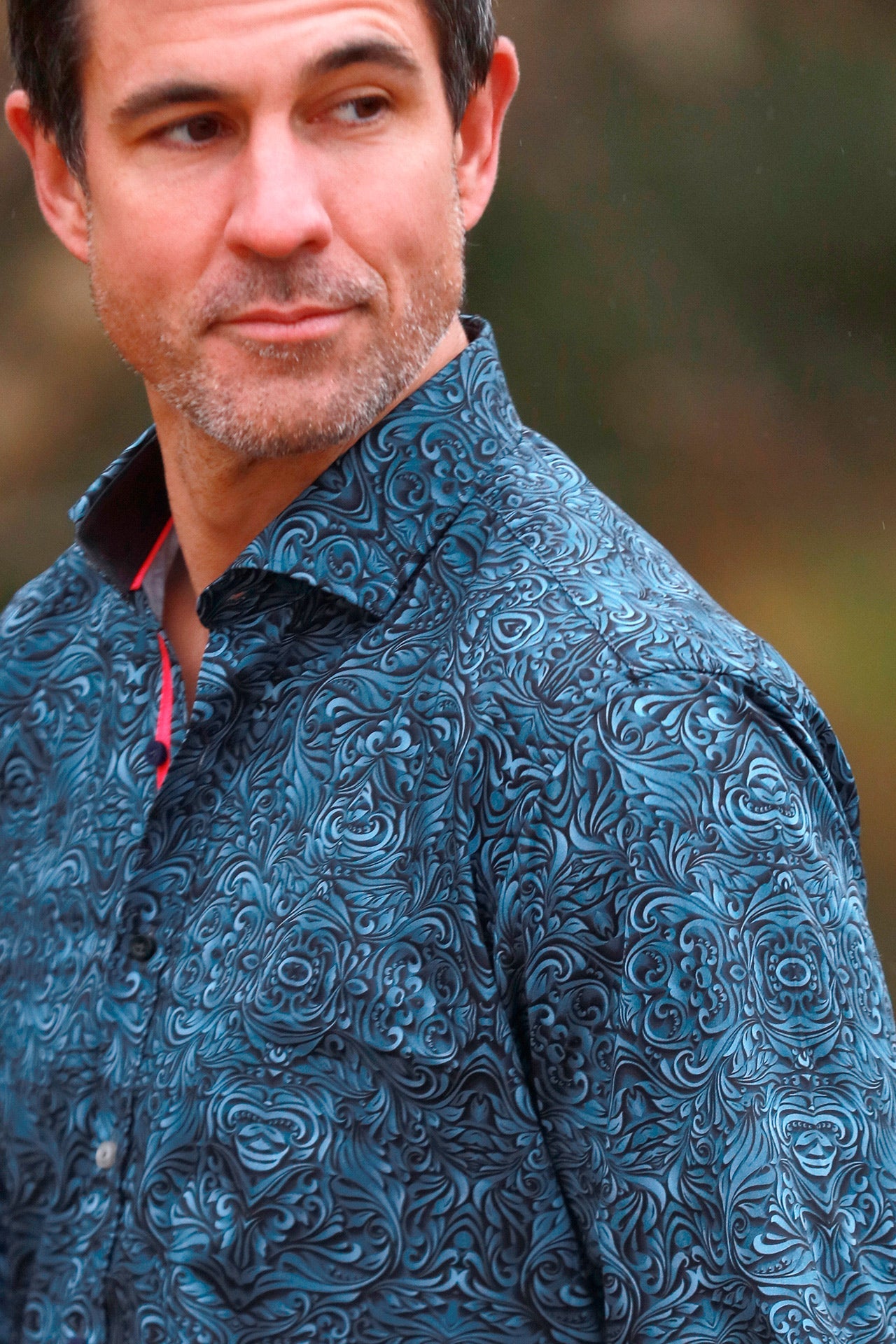 WAVY ORNAMENTS PRINT SHIRT – Premium Men's Patterned Shirt by Claudio Lugli | Bold Design, Tailored Fit, Best Printed Shirts