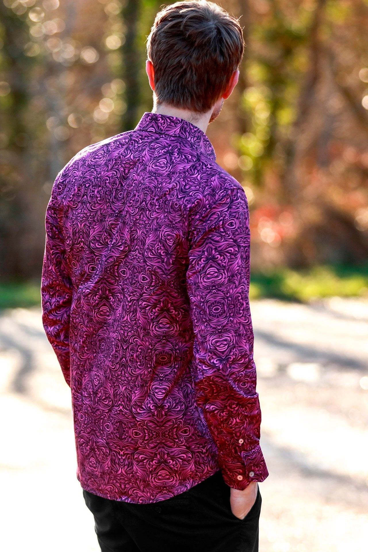 WAVY ORNAMENTS PRINT SHIRT – Premium Men's Patterned Shirt by Claudio Lugli | Bold Design, Tailored Fit, Best Printed Shirts